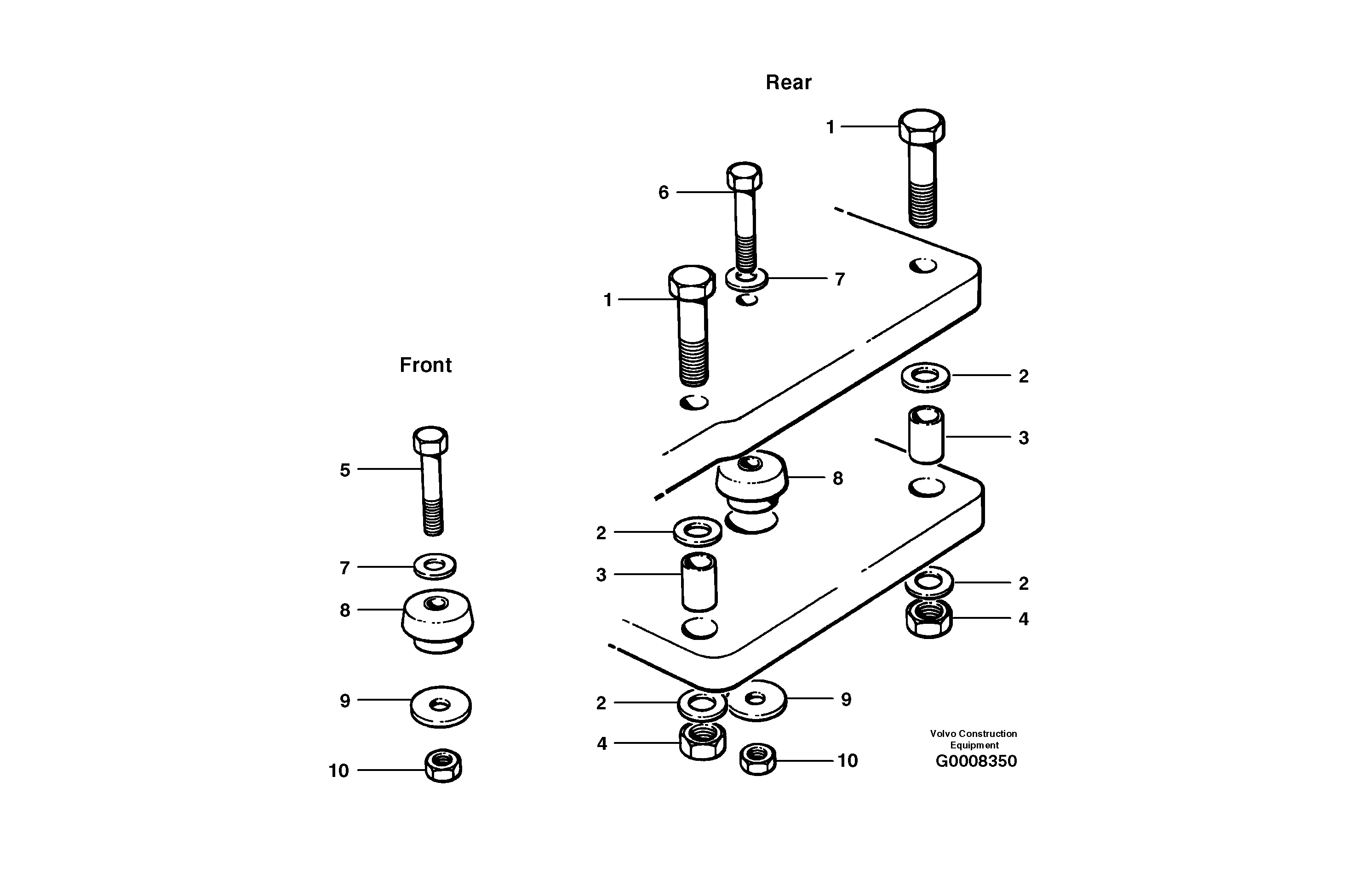 Cab mounts — volvo parts diagram
