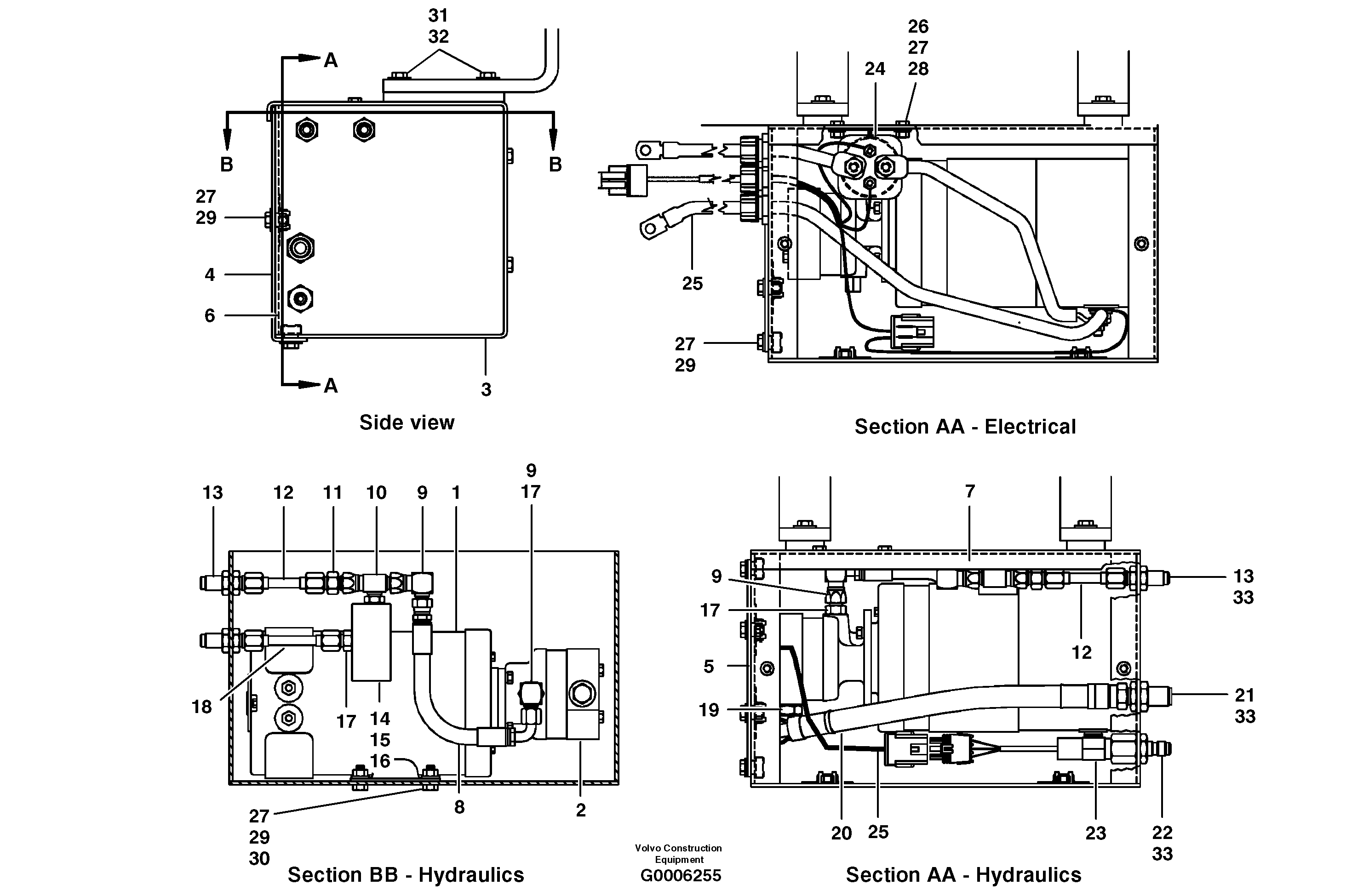 Secondary steering box  S/N 35000 - 36836 — volvo parts diagram