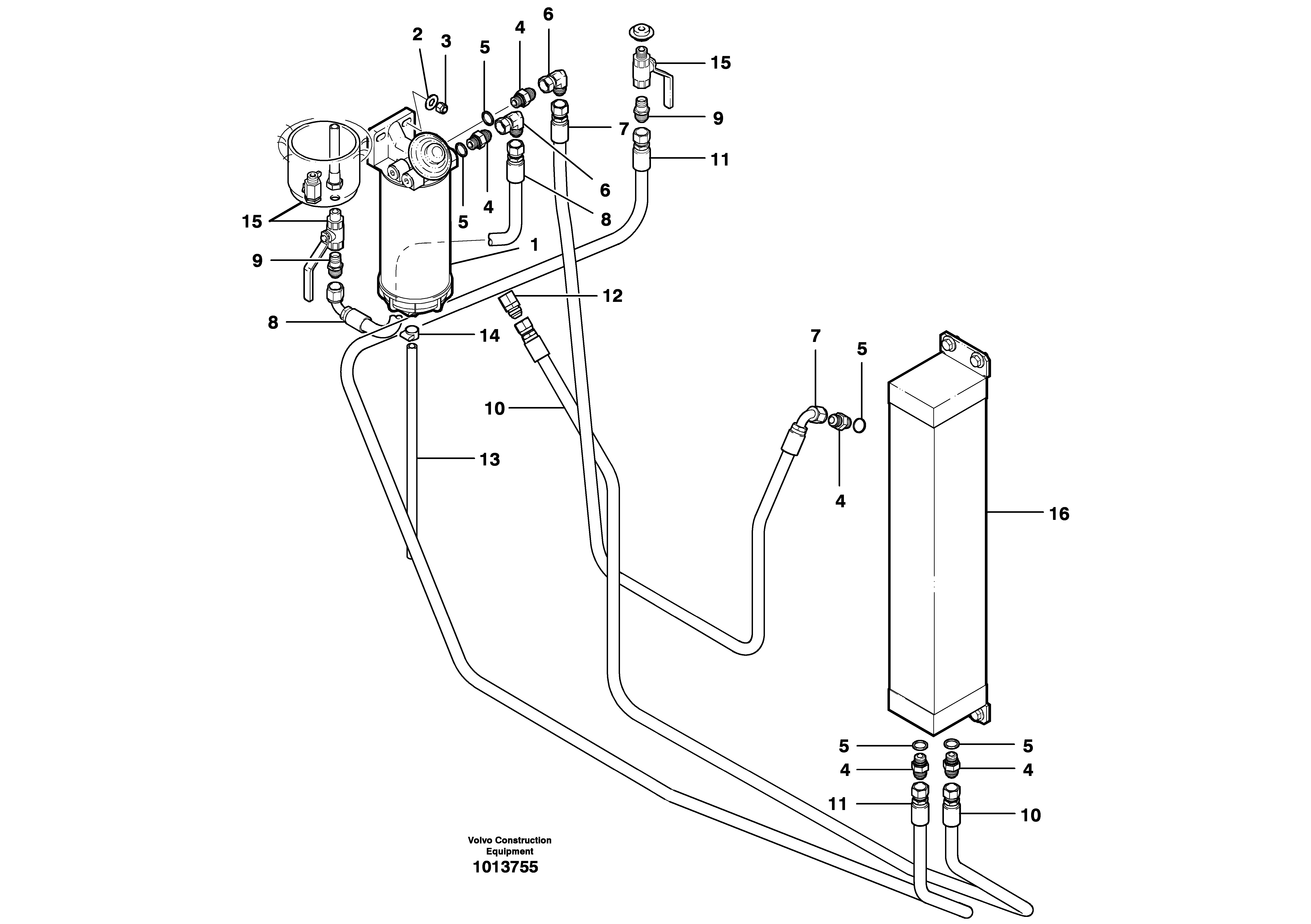 Fuel circuits  MODEL G710B - G730B S/N 35714 - — volvo parts diagram