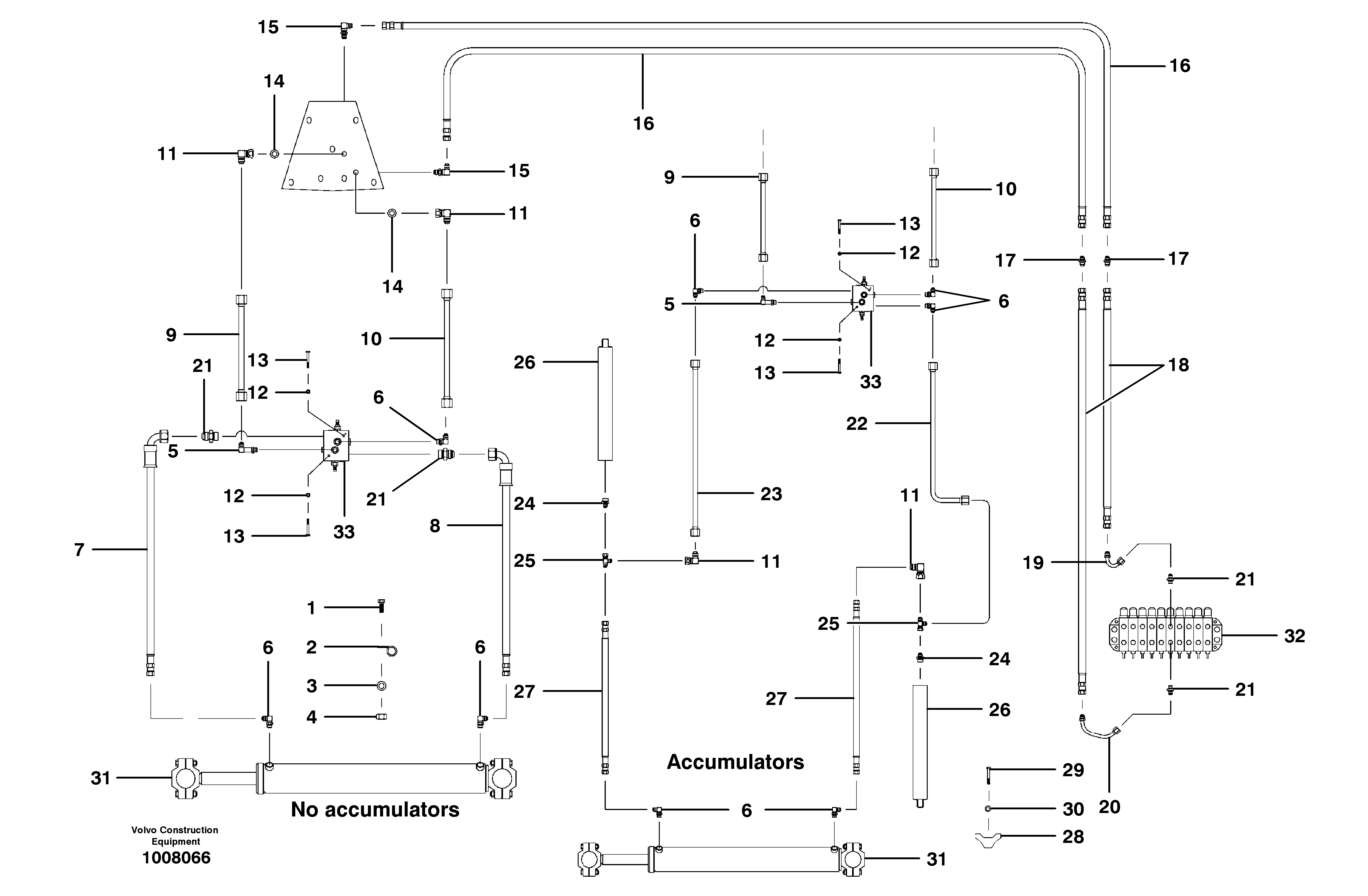 Circle shift circuit  MODEL G740B - G780B — volvo parts diagram