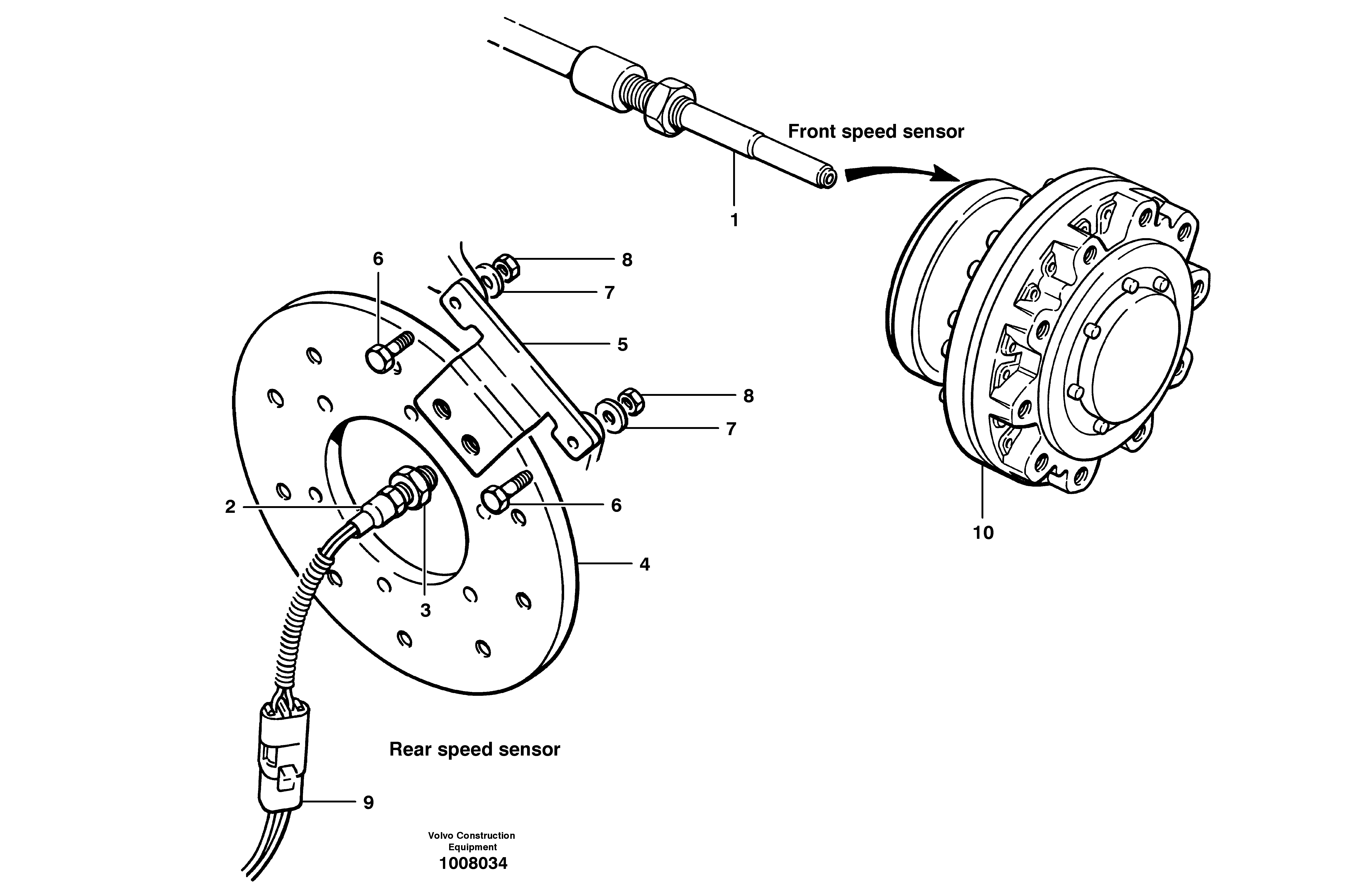 Speed sensors - AWD — volvo parts diagram
