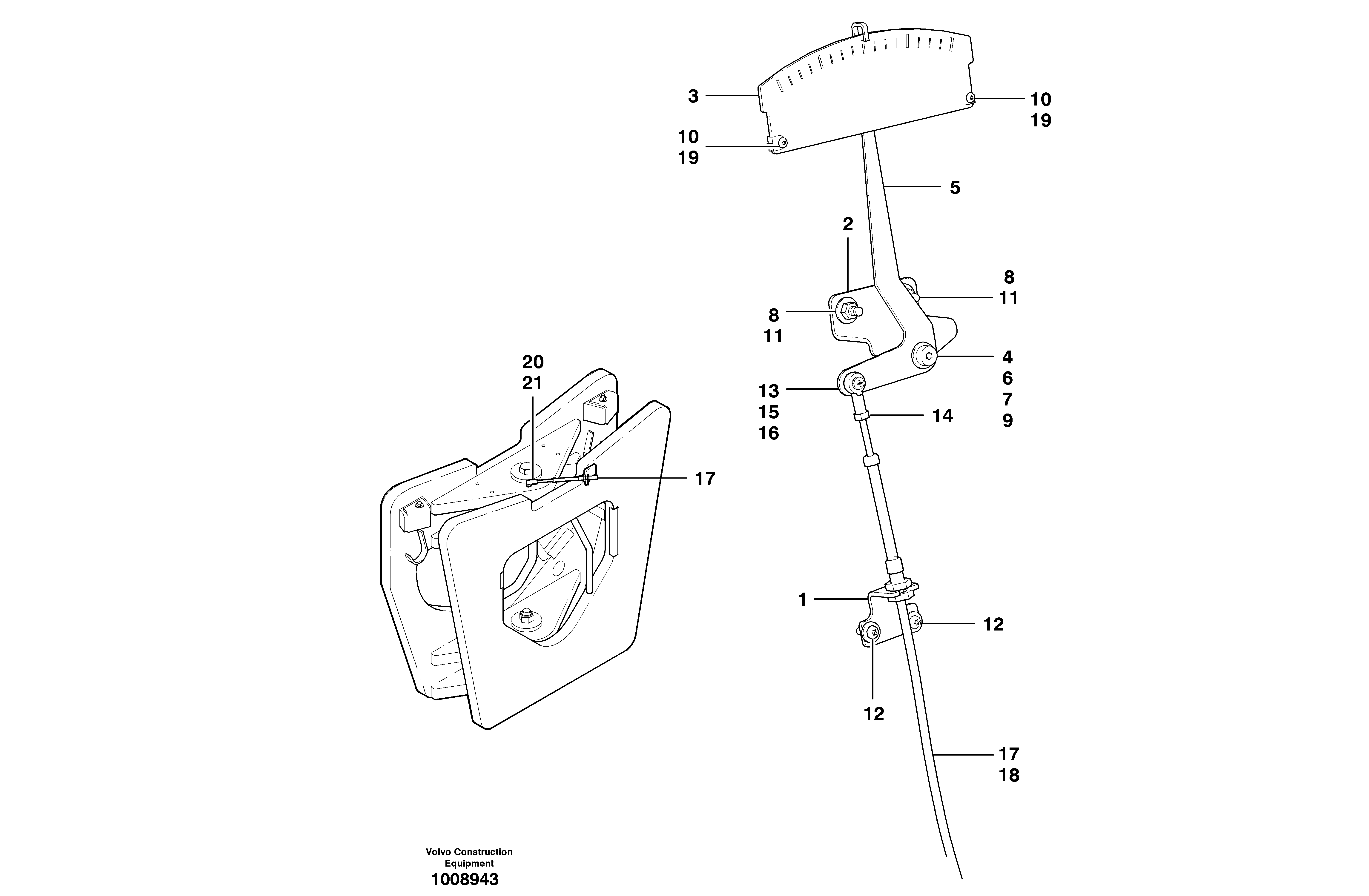 Articulation indicator  S/N 35050, 35051, 35061 - — volvo parts diagram