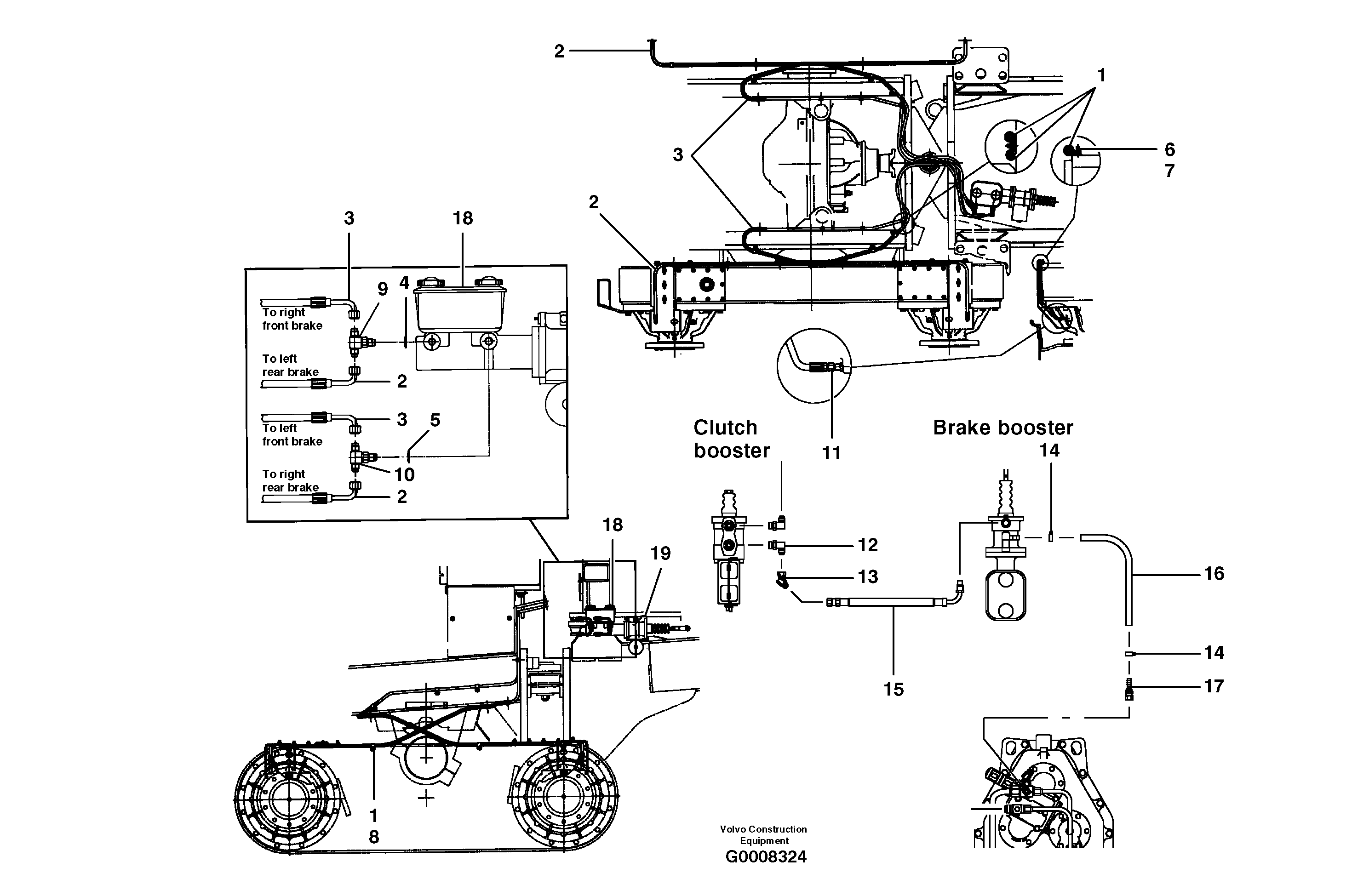 Brake circuit — volvo parts diagram