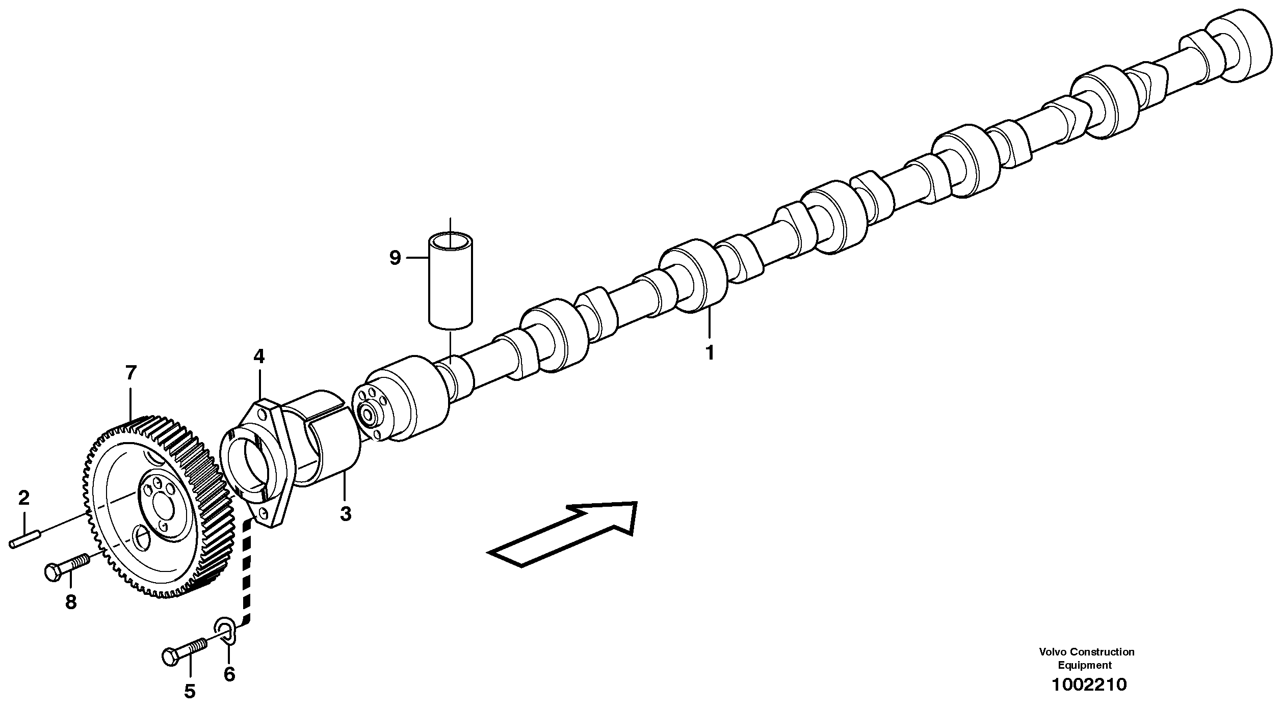 Camshaft  G740B, G746B, G780B — volvo parts diagram
