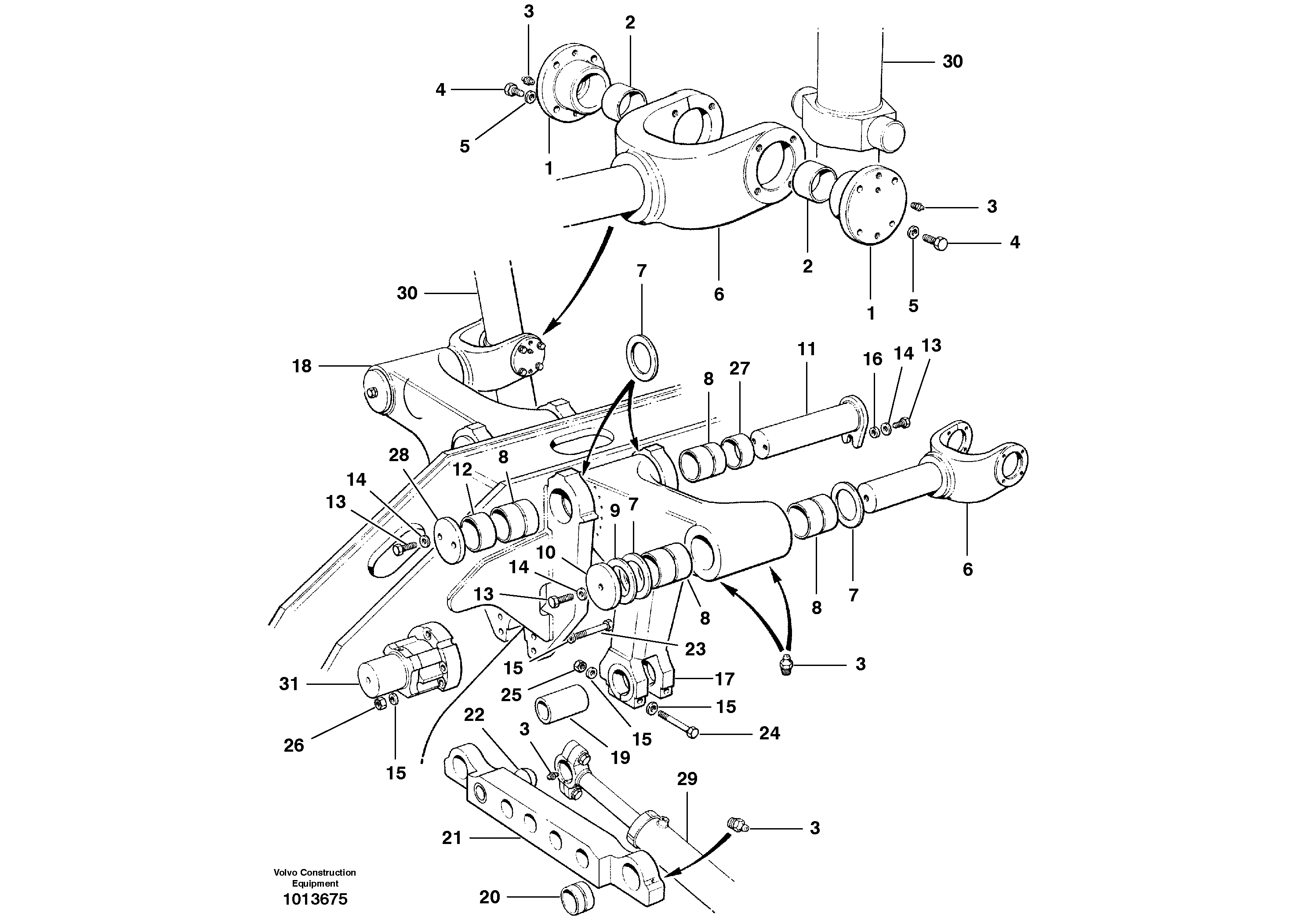 Blade lift - MBCS  MODEL G710B - G746B — volvo parts diagram