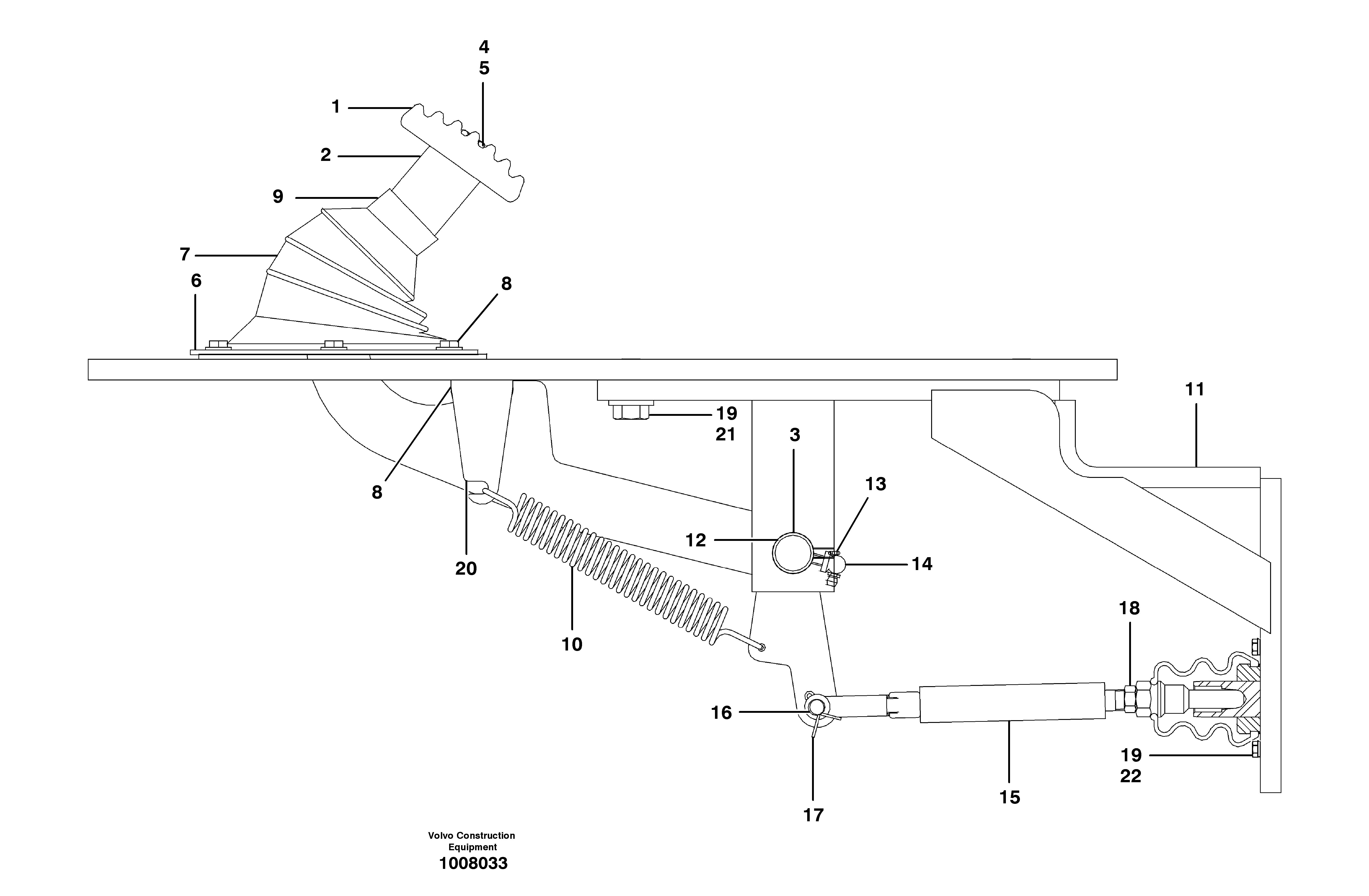 Clutch linkage  S/N'S 35000 - 36389 — volvo parts diagram