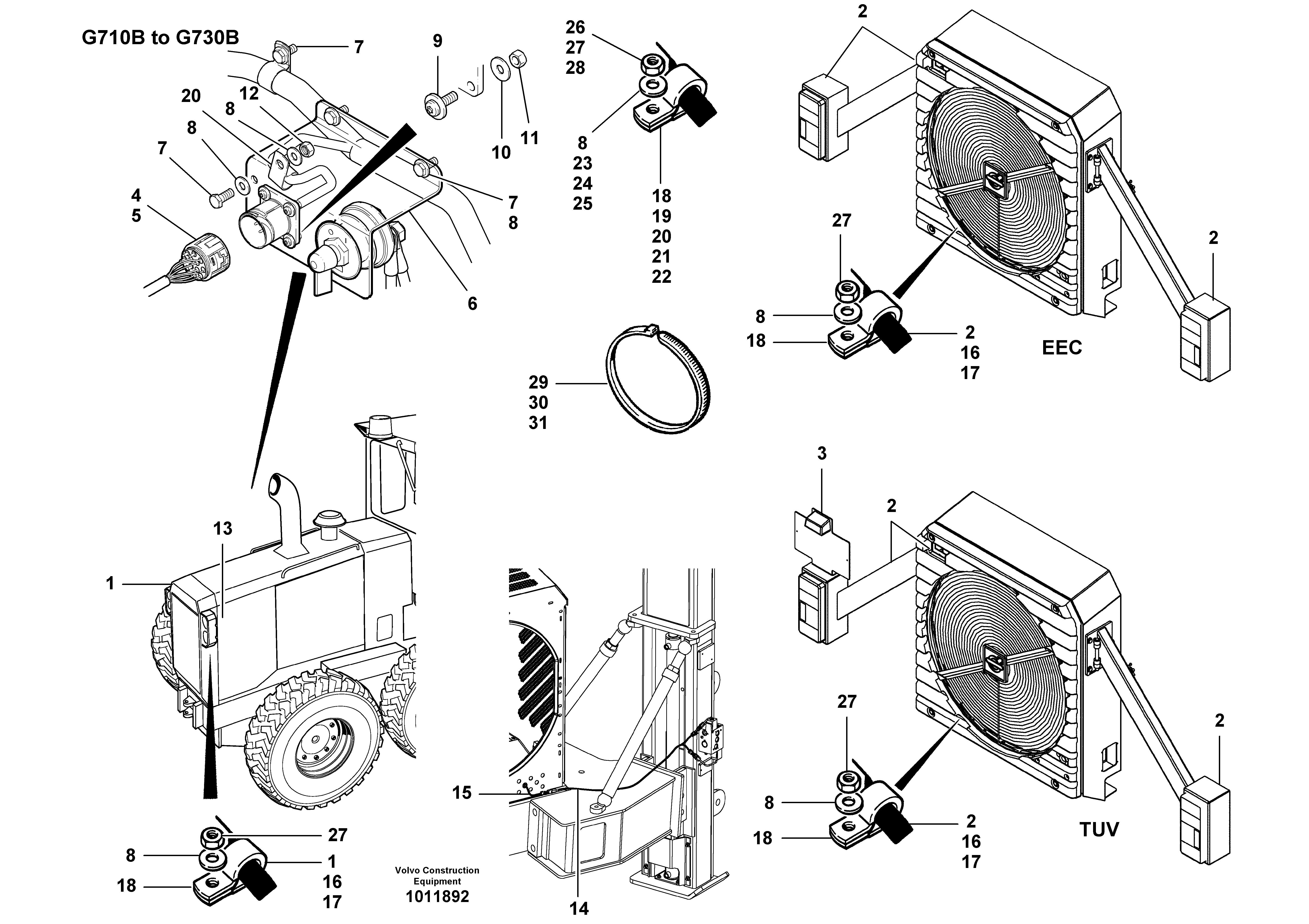 Wiring harness - rear  S/N 36079 - 36364 — volvo parts diagram