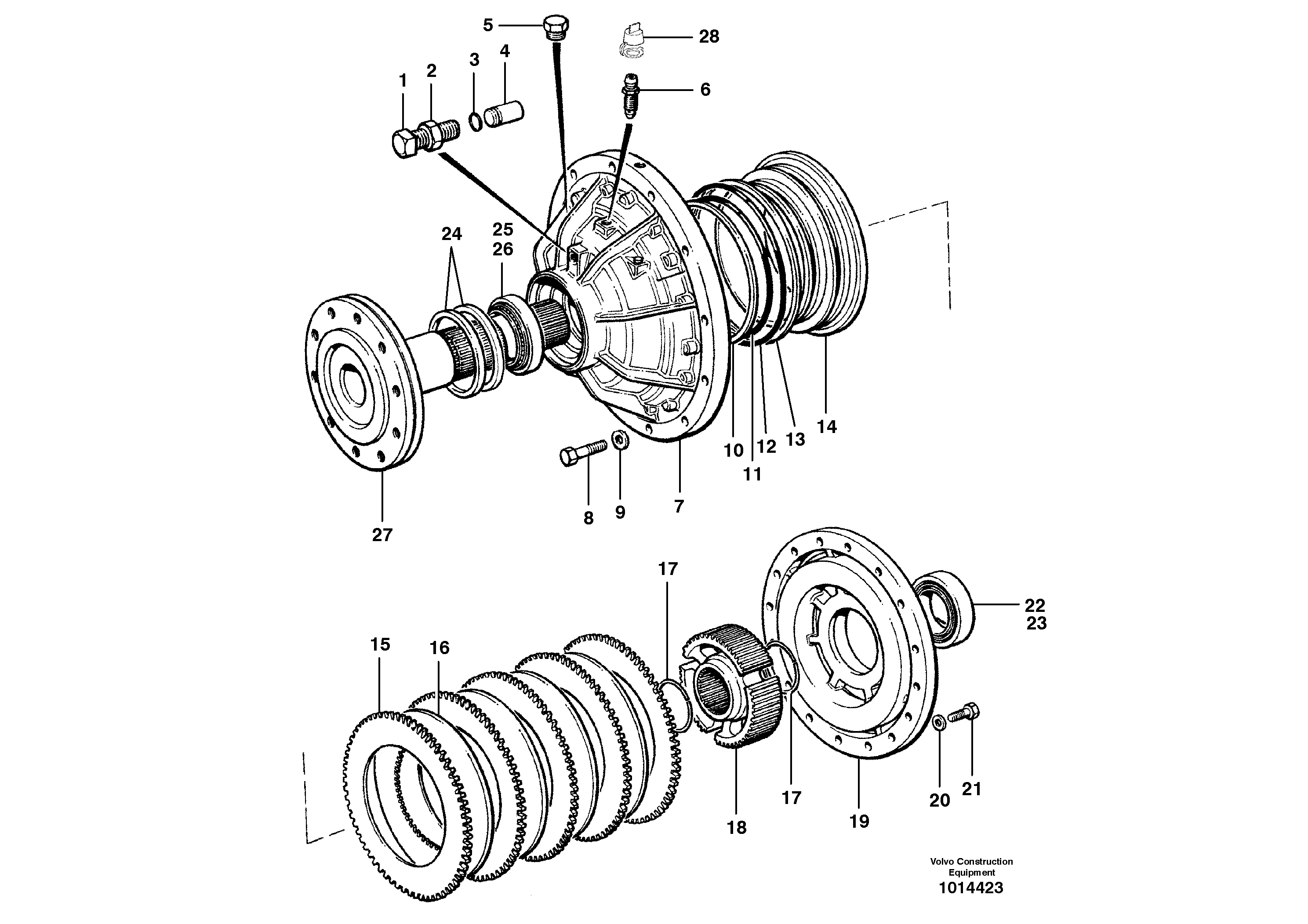 Oil disc brakes — volvo parts diagram
