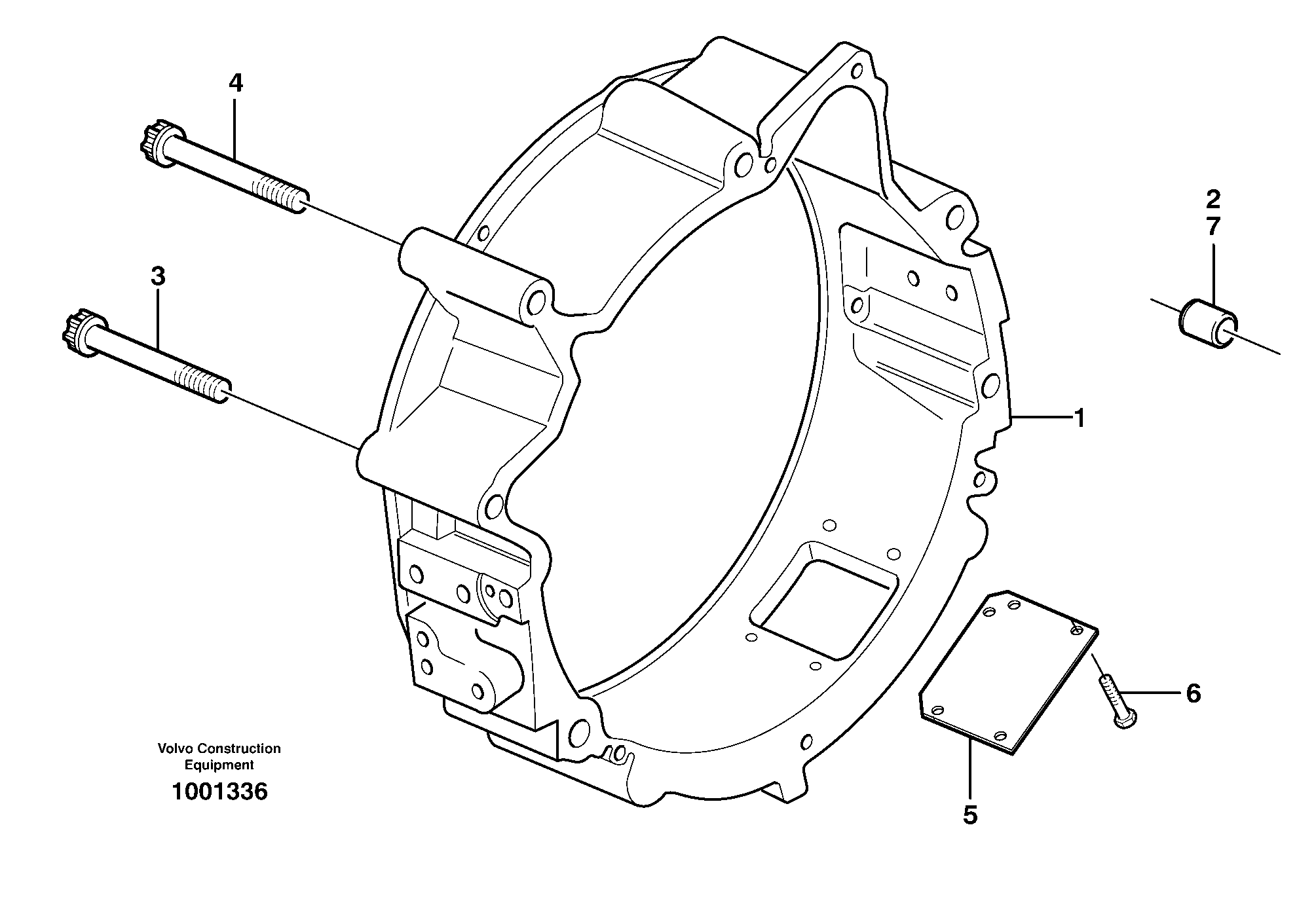 Flywheel housing  G710B — volvo parts diagram