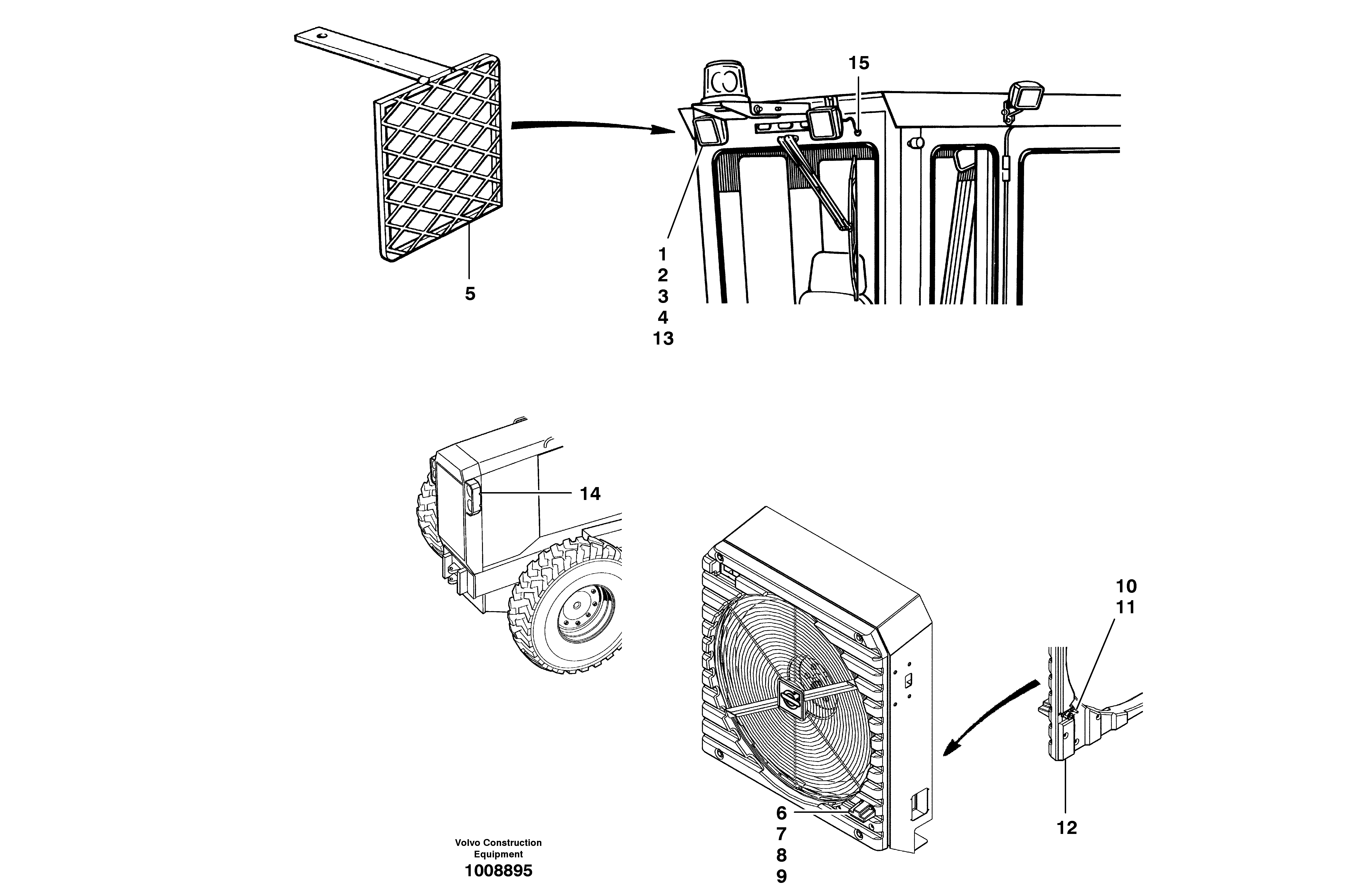 Extra lights - rear — volvo parts diagram