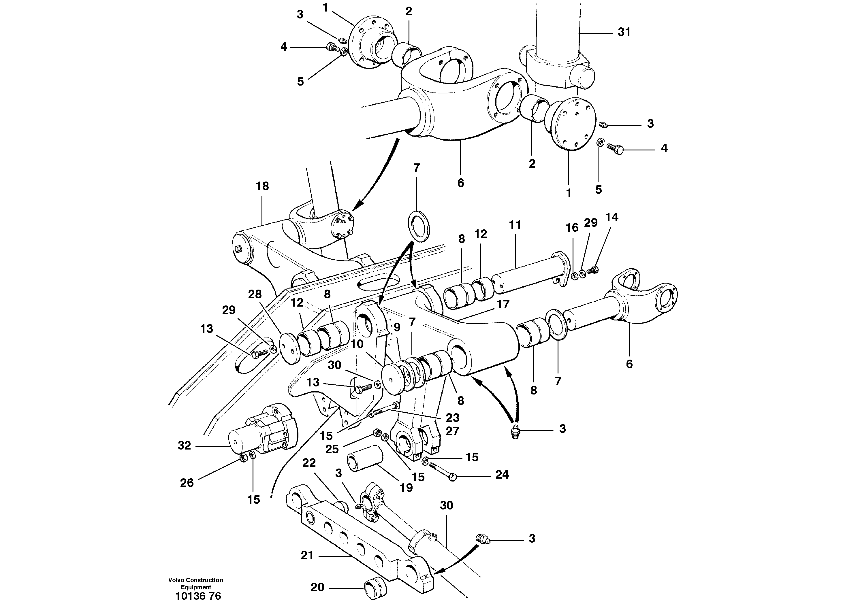 Blade lift - HMBCS  MODEL G780B — volvo parts diagram
