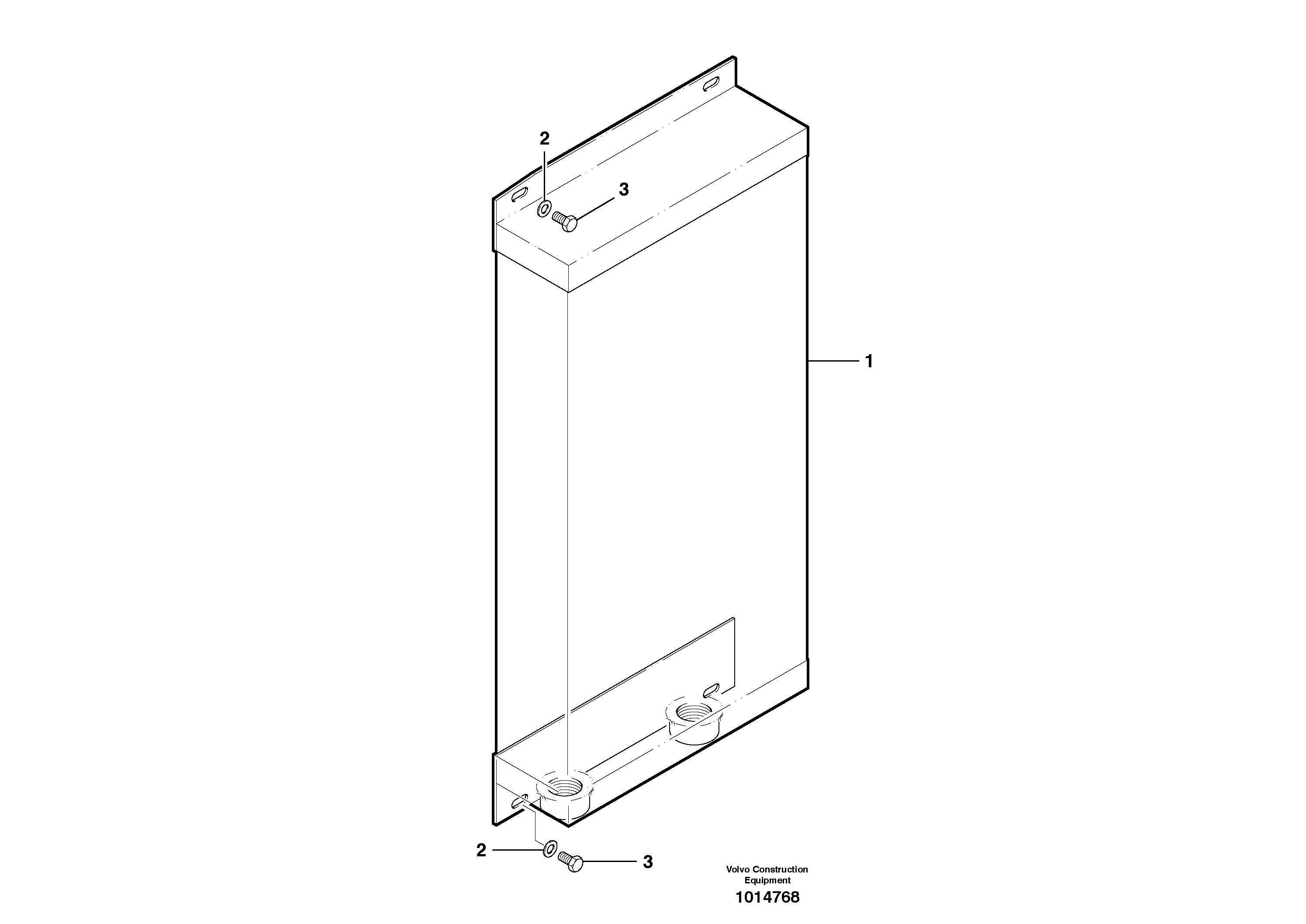 Hydraulic oil cooler — volvo parts diagram