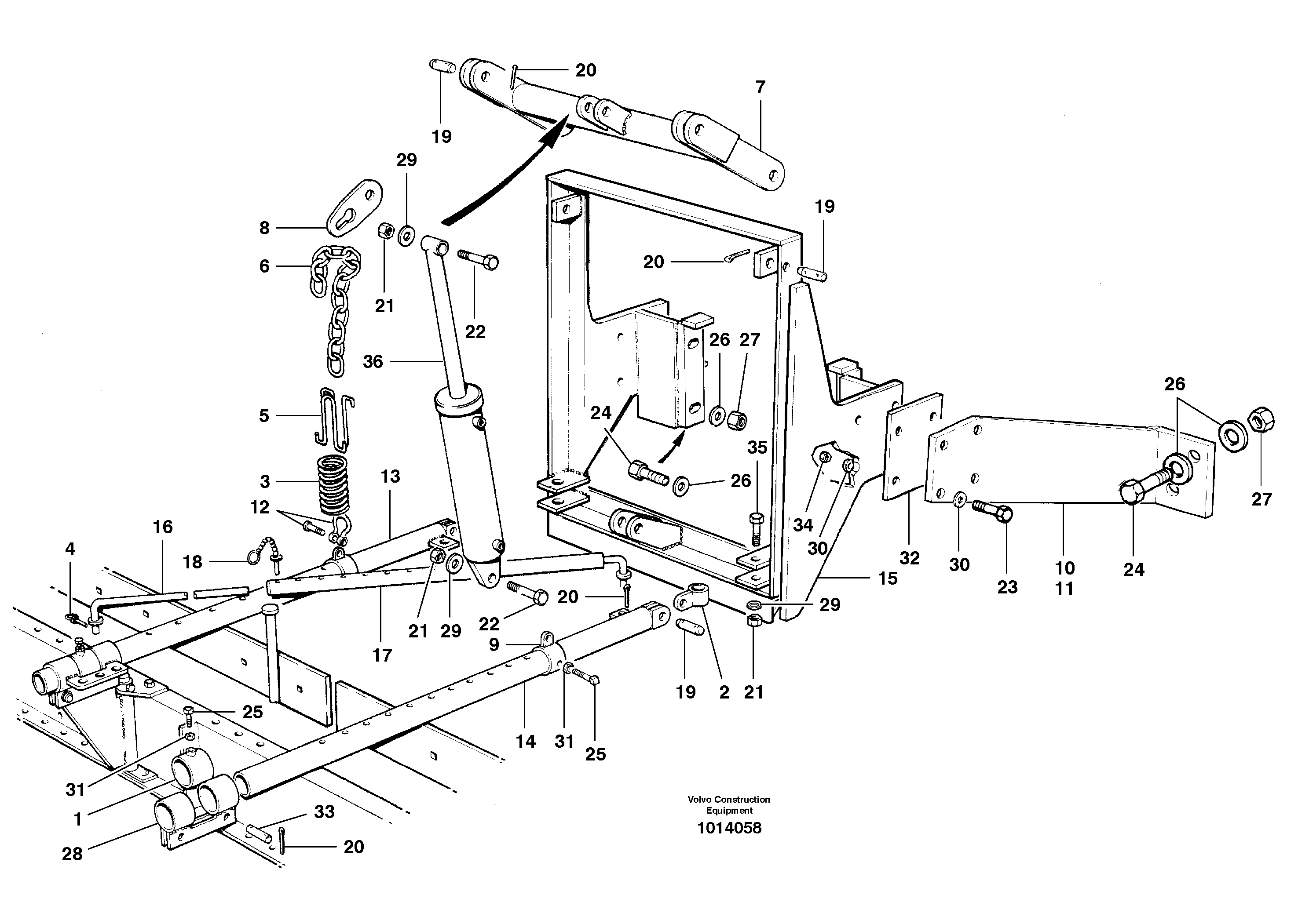Windrow eliminator  S/N 36464 - — volvo parts diagram