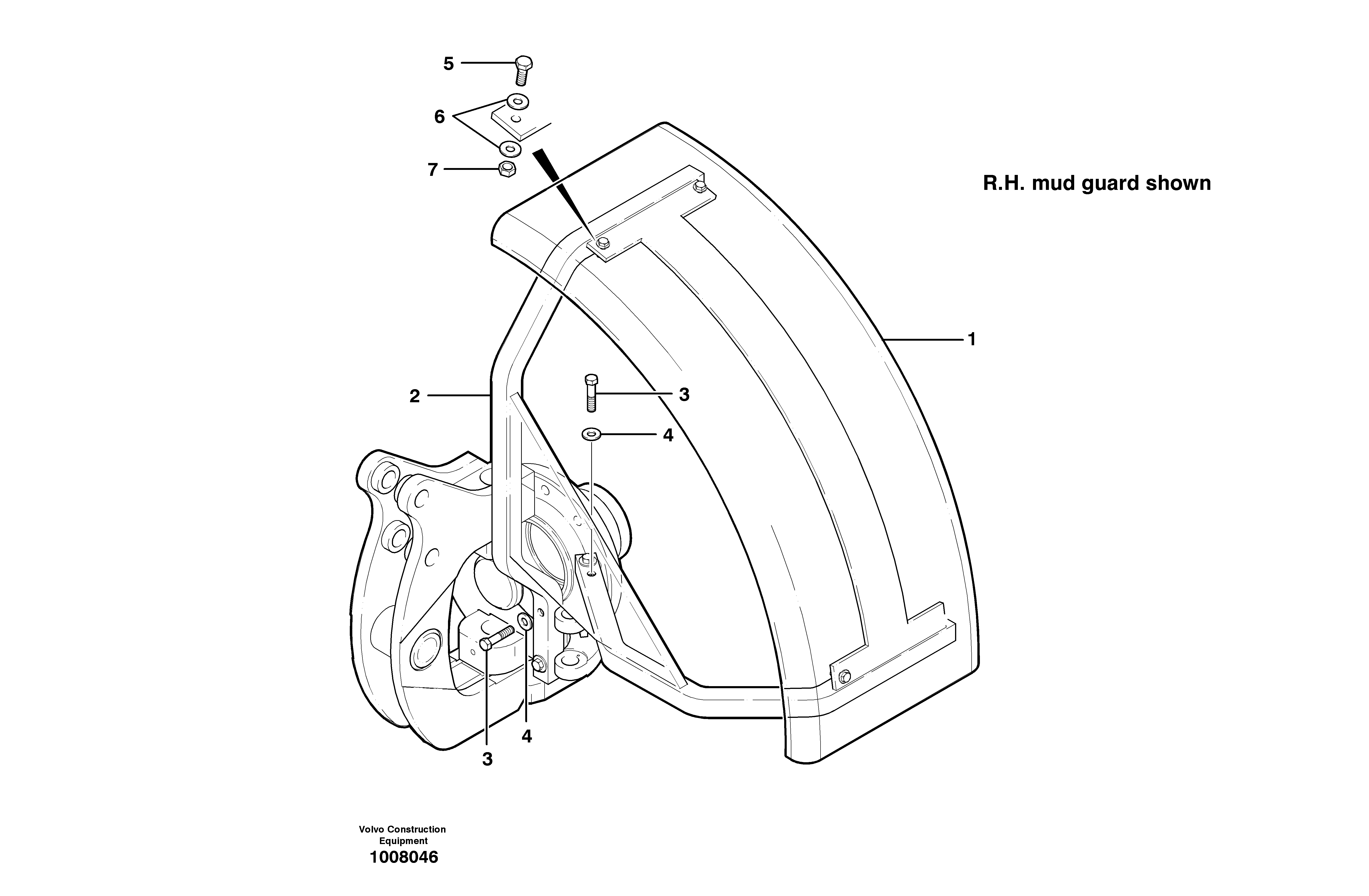 Mudguards - front — volvo parts diagram