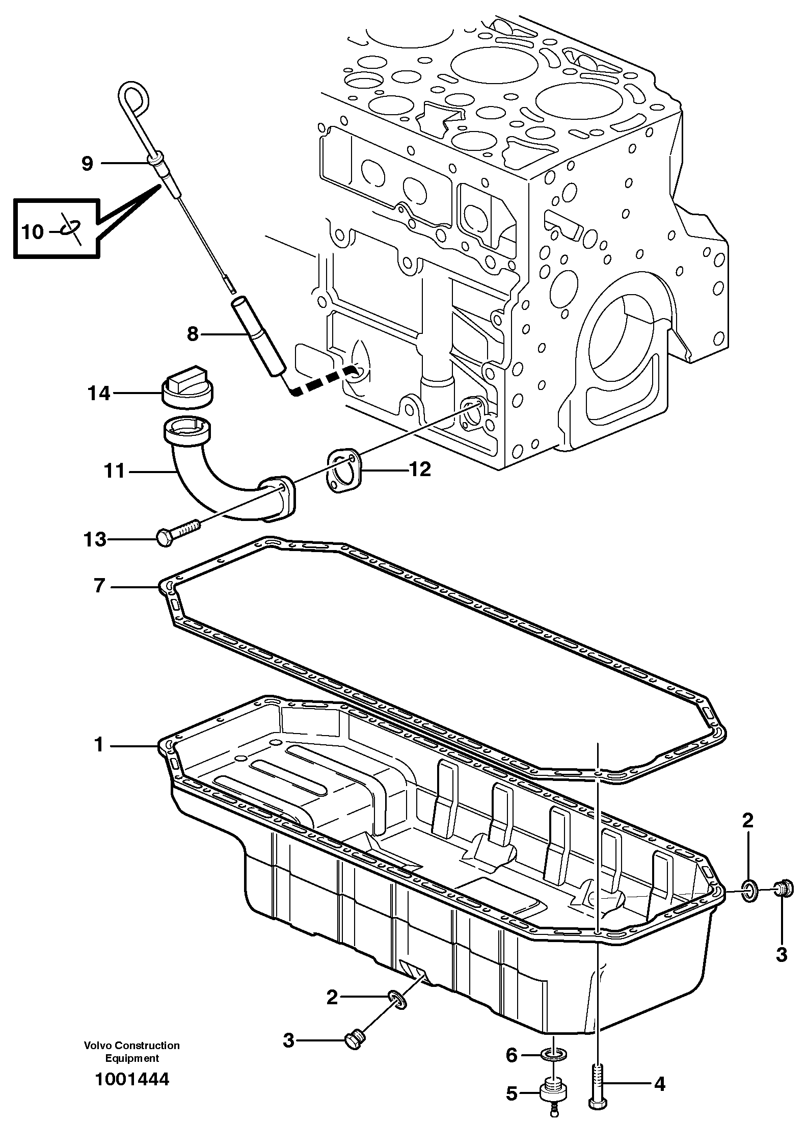 Oil sump  G720B, G726B, G730B — volvo parts diagram