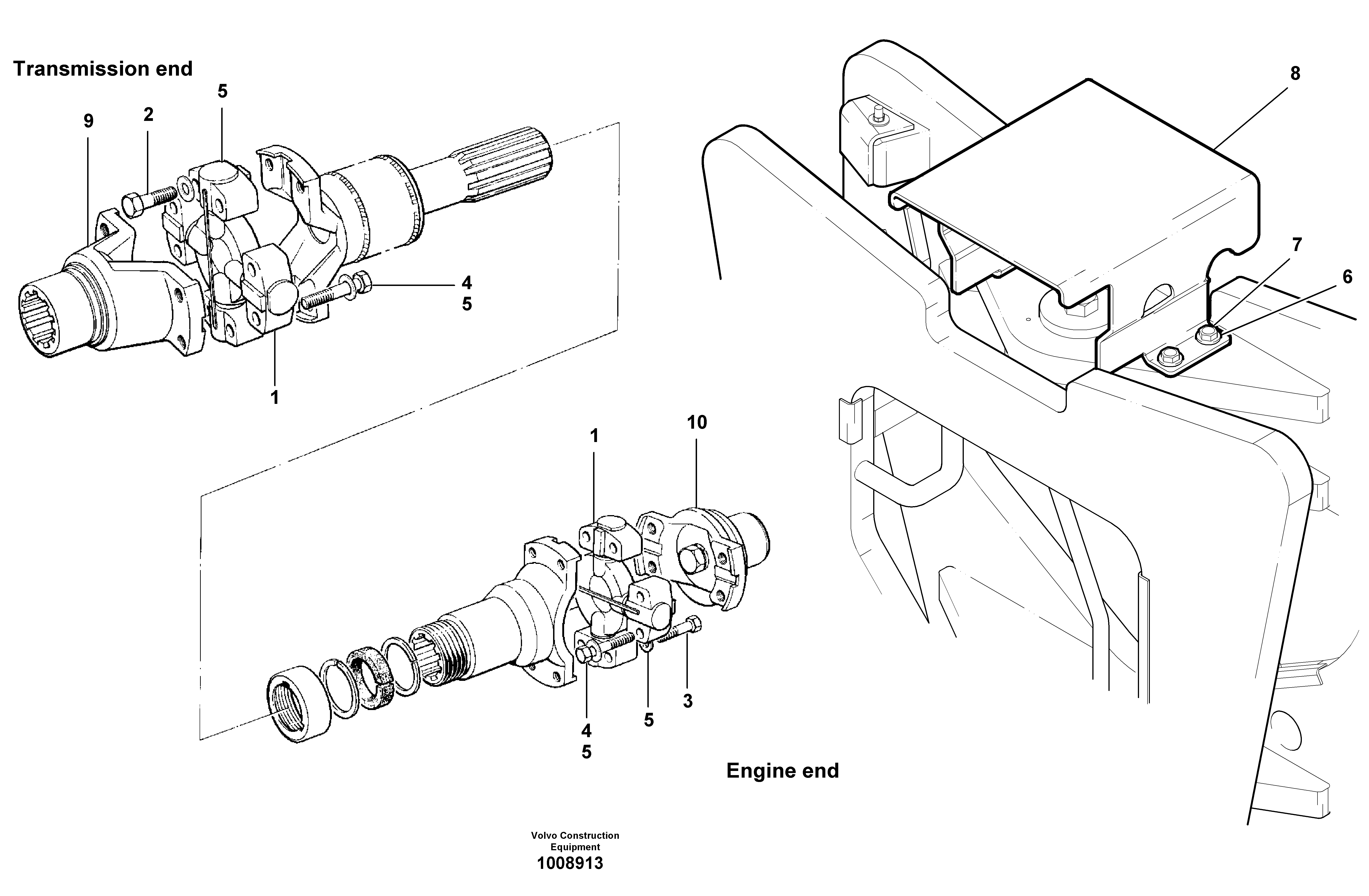 Upper drive shaft — volvo parts diagram