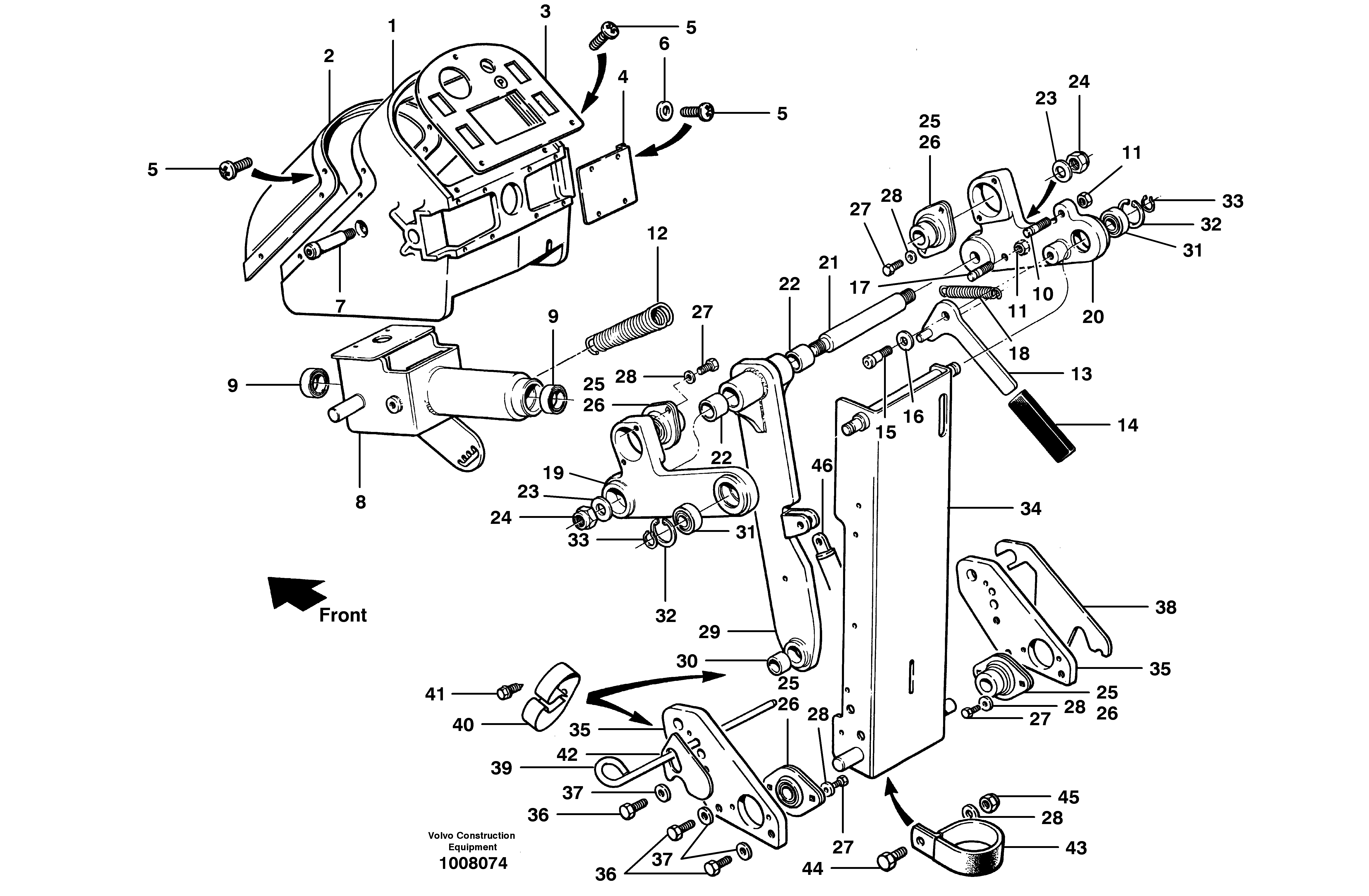 Control head assembly  S/N 35050, 35051, 35061 - — volvo parts diagram