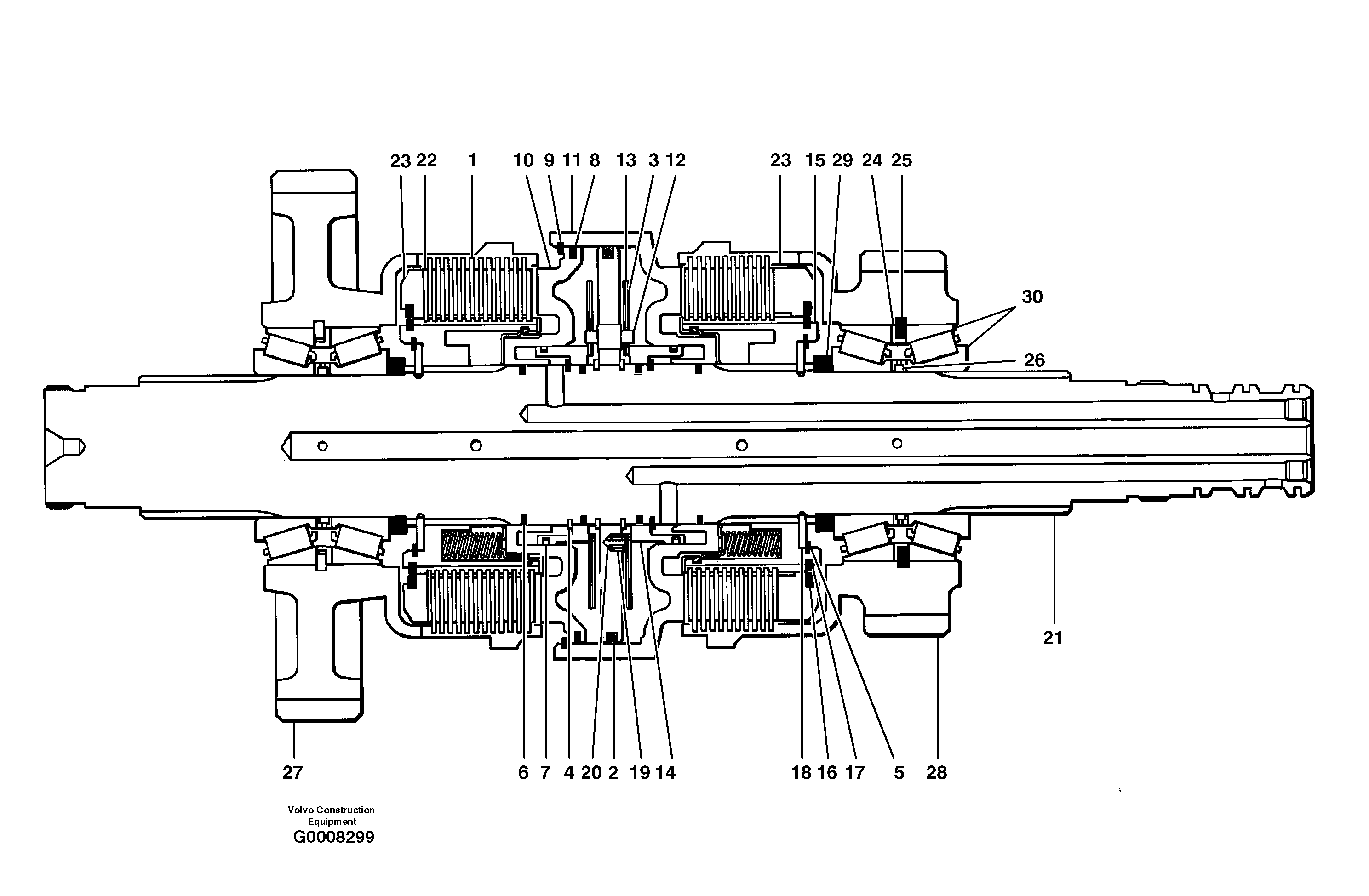 Intermediate clutch and shaft — volvo parts diagram