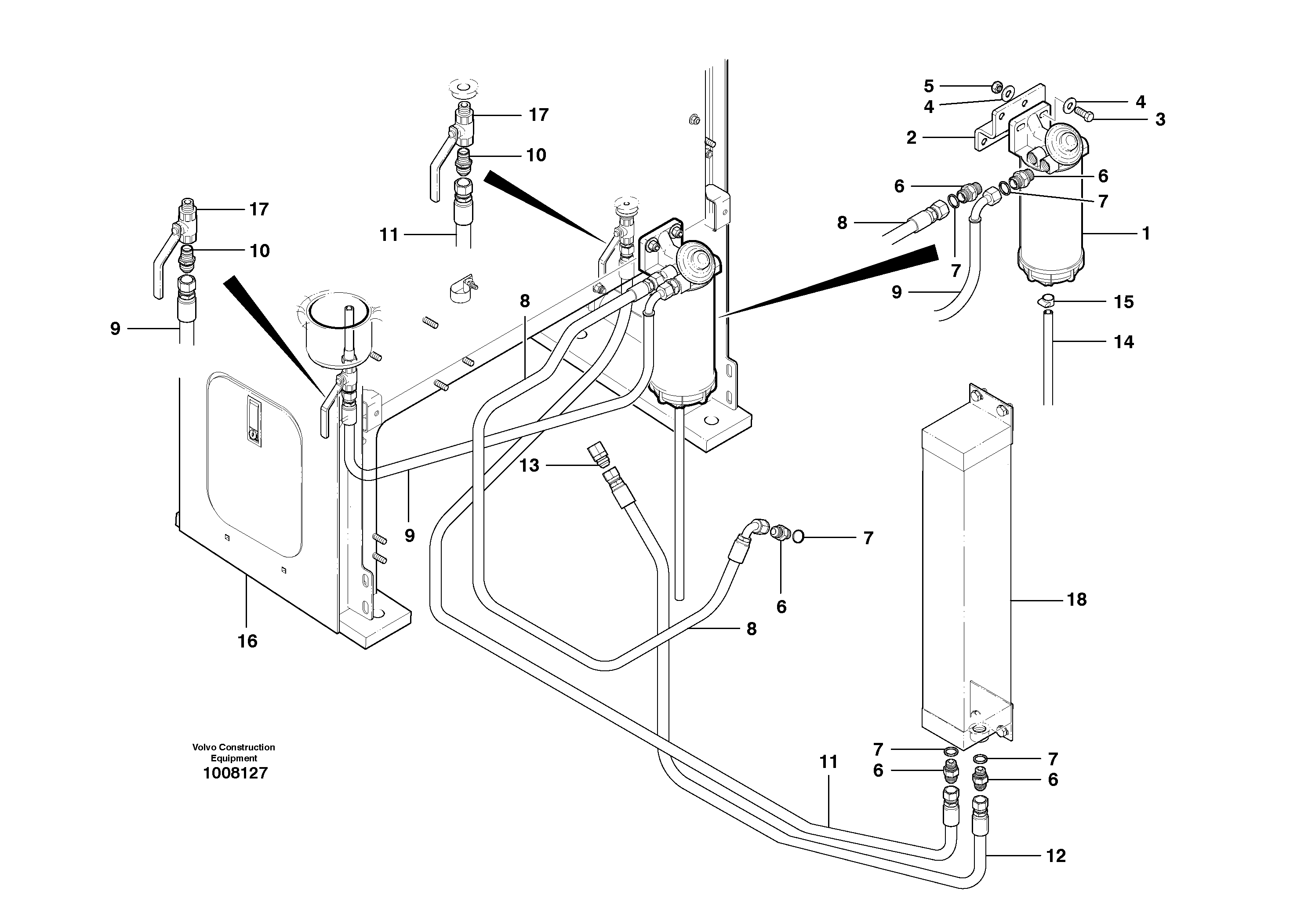 Fuel circuits  MODEL G710B - G730B — volvo parts diagram