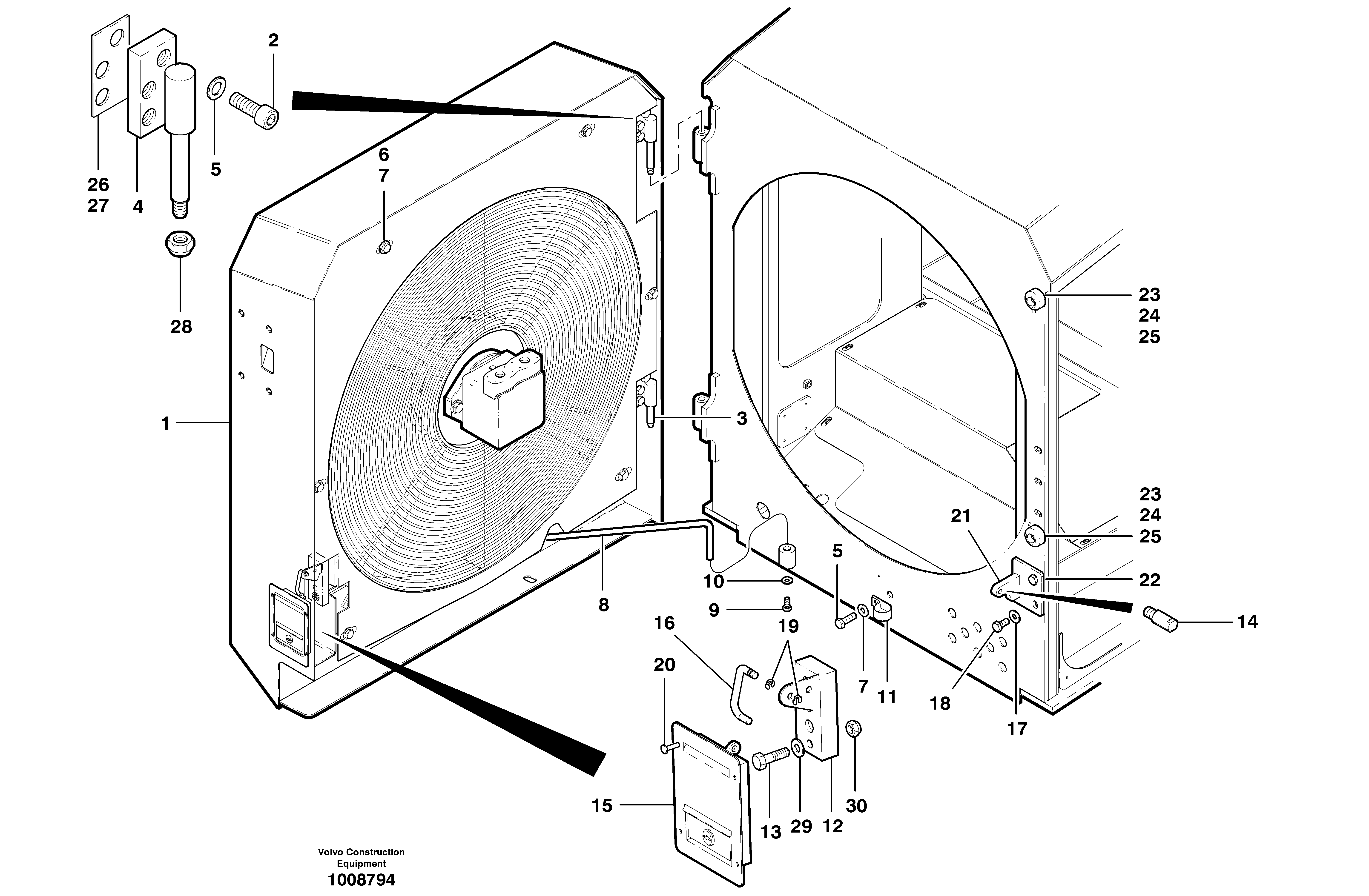 Fan housing  S/N 35000 - 36786 — volvo parts diagram