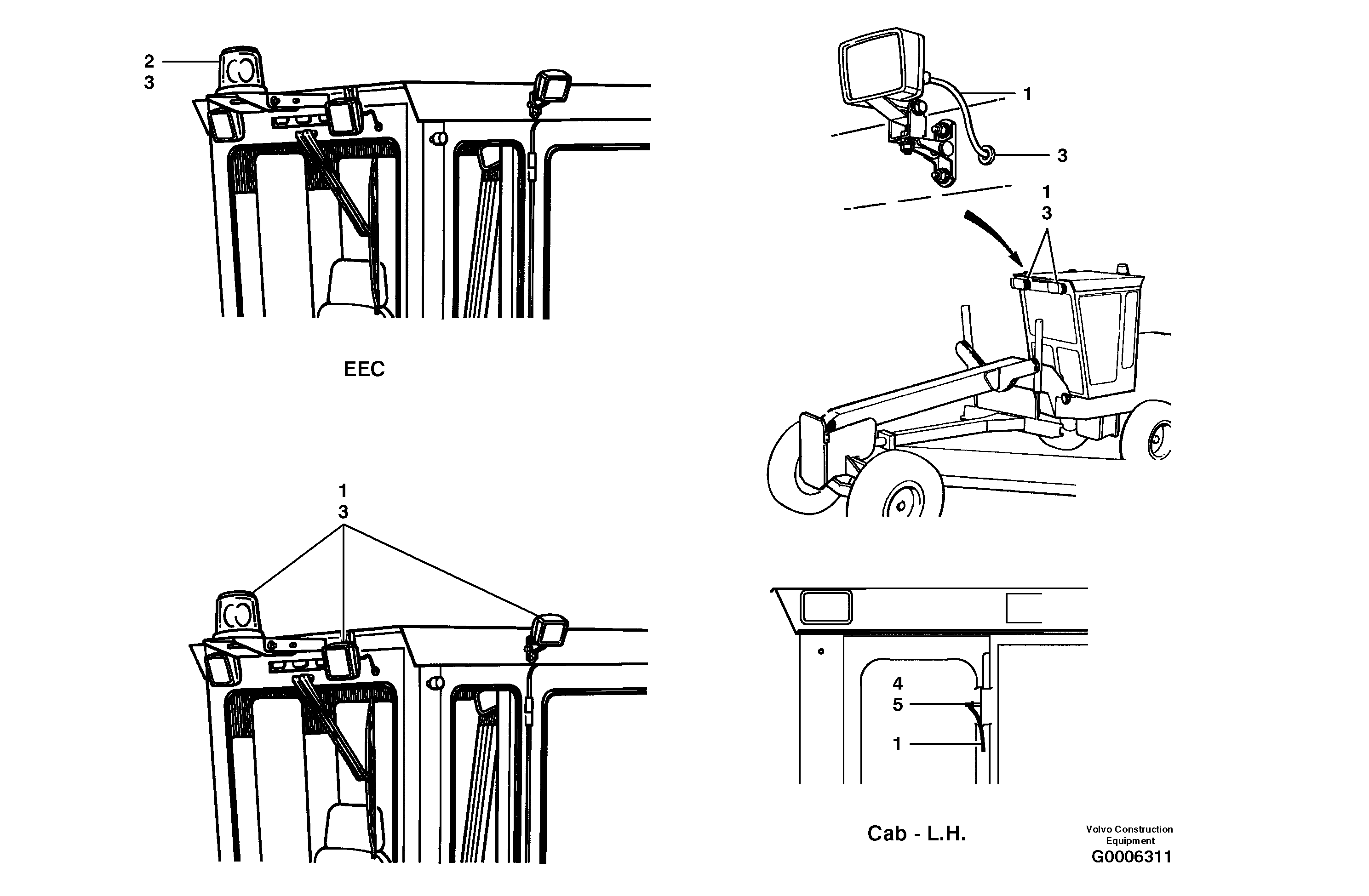 Wiring harness - cab  S/N 35000 - 35049, 35052 - 35060 — volvo parts diagram
