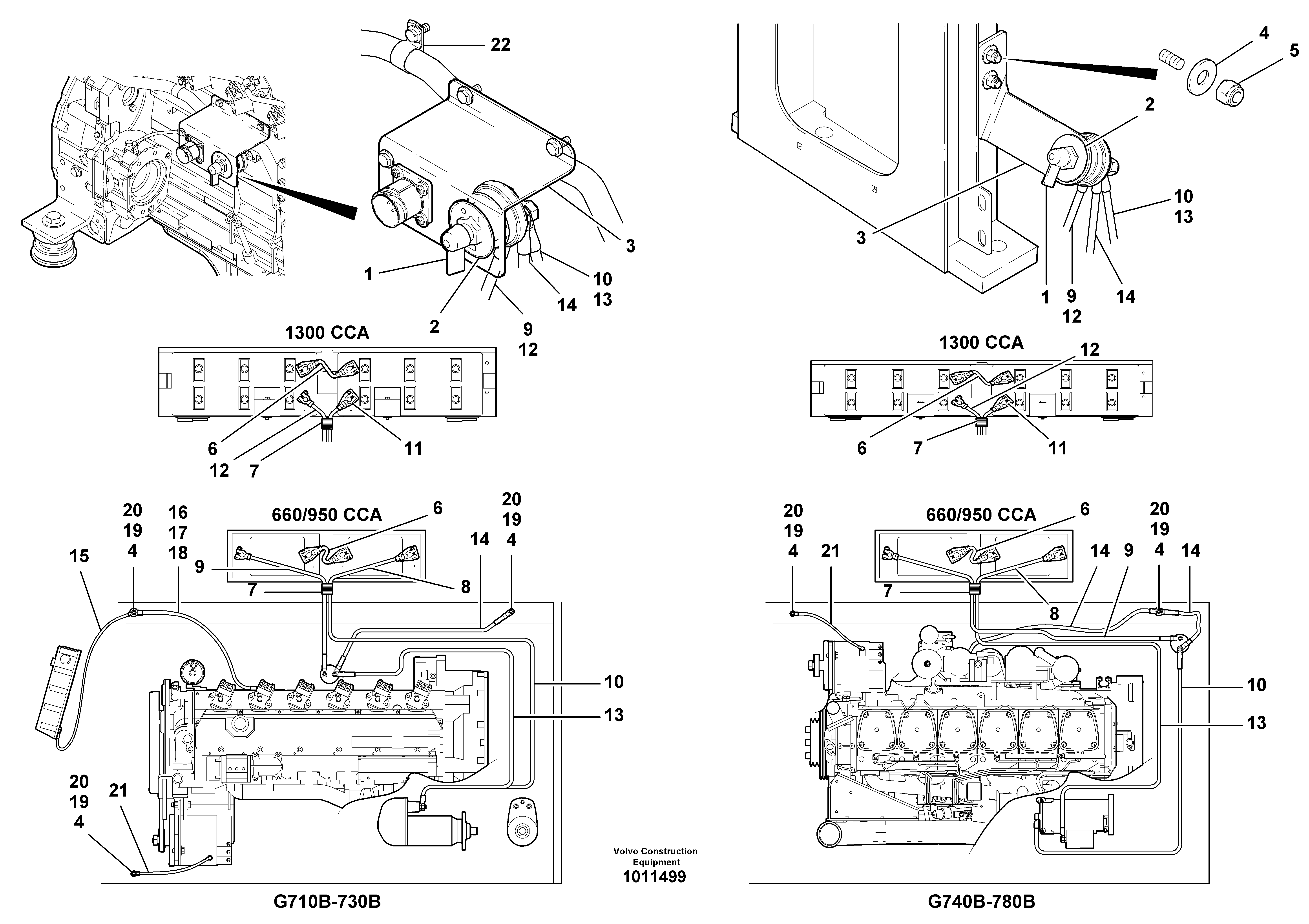 Battery cable and disconnect switch  S/N 36078 - — volvo parts diagram