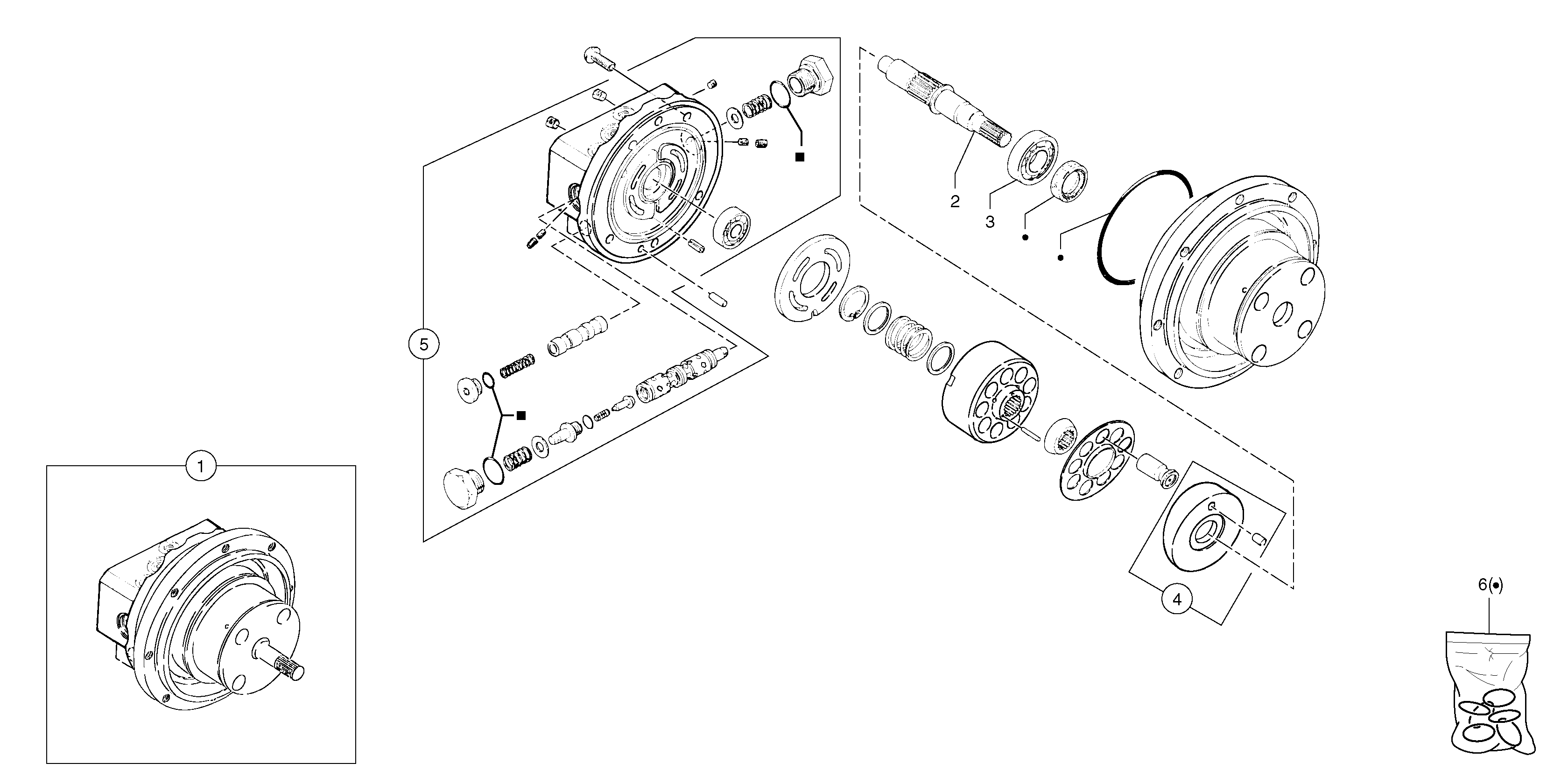 Hydraulic travelling motor — volvo parts diagram