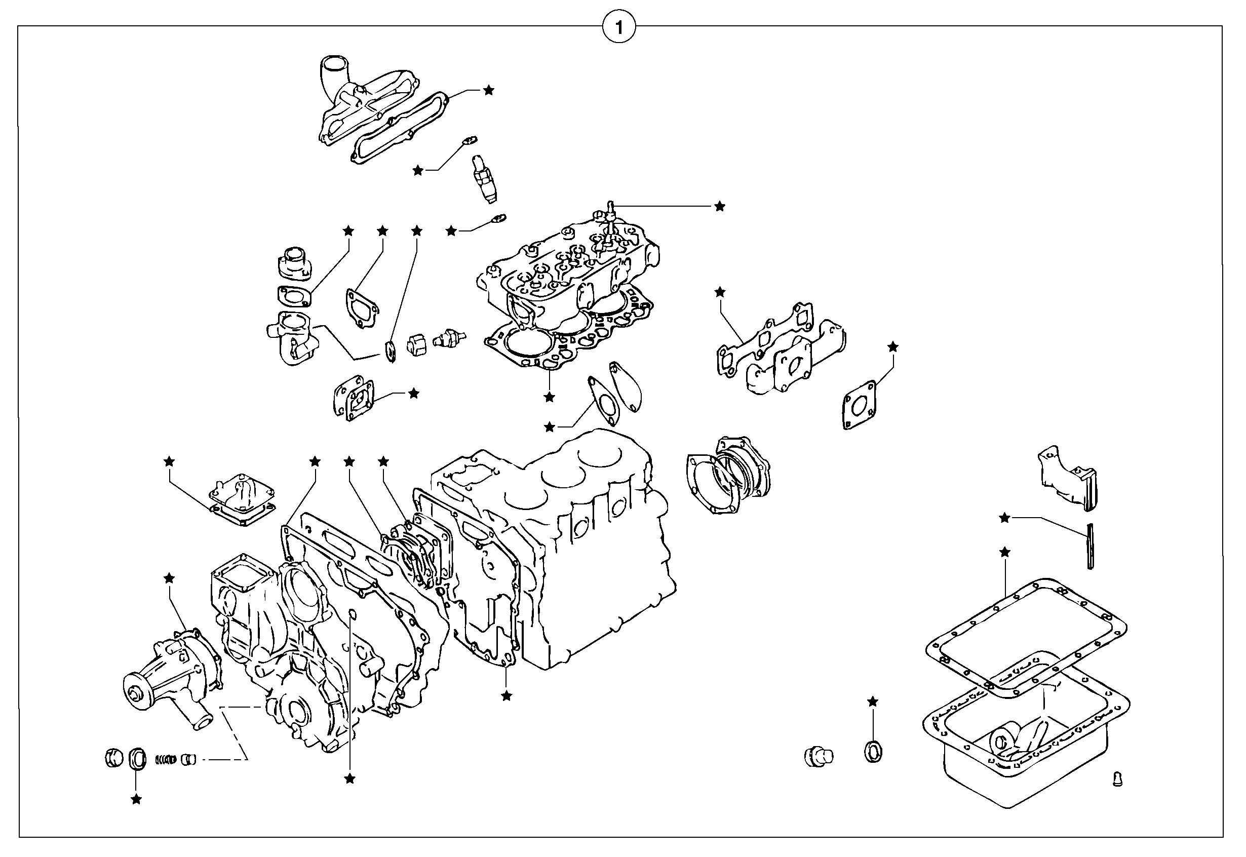 Engine gasket kit — volvo parts diagram