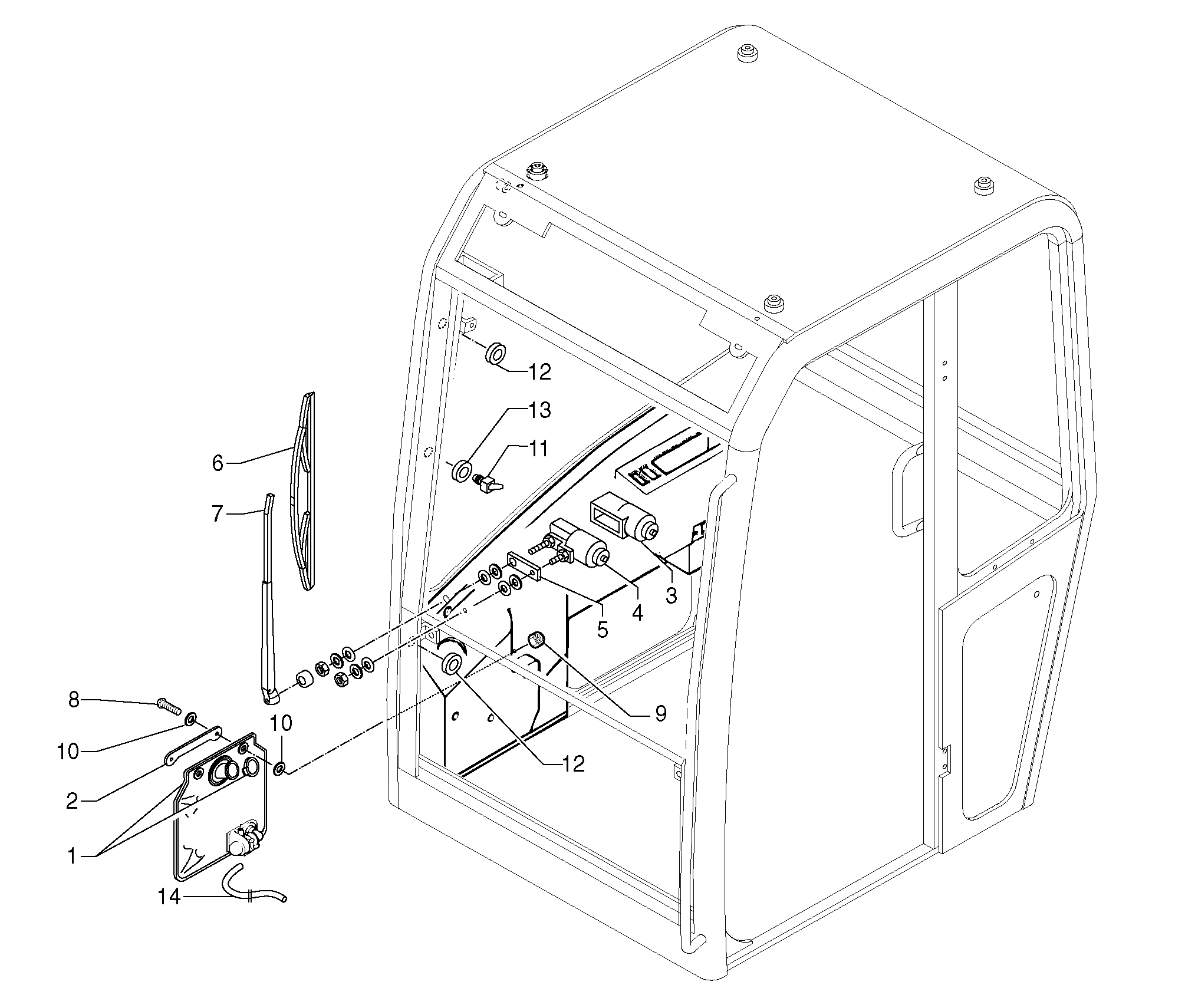 Cleaning system  CAB 45/96/001 - CAB 17/99/024 — volvo parts diagram