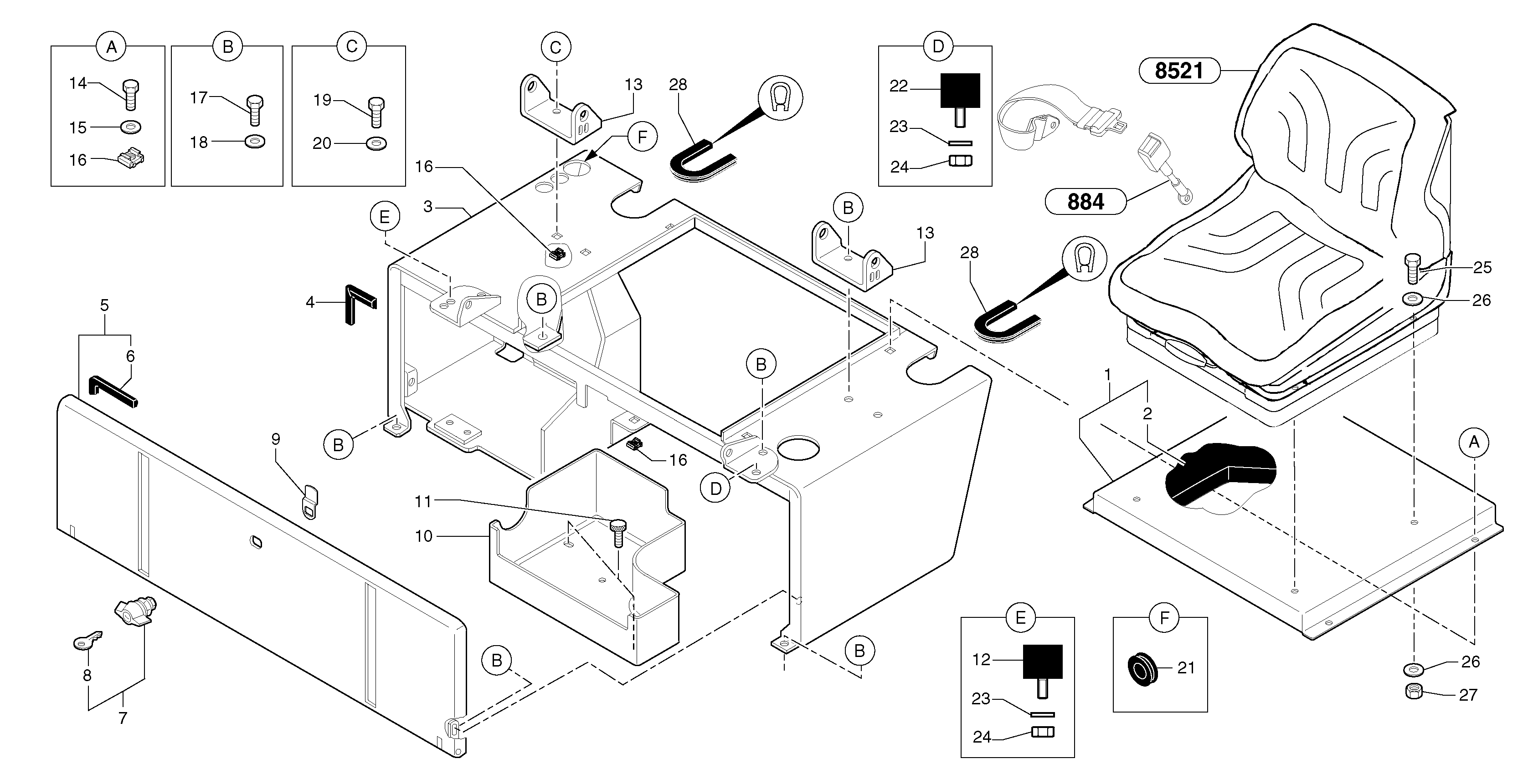 Operator's station : plating / canopy — volvo parts diagram