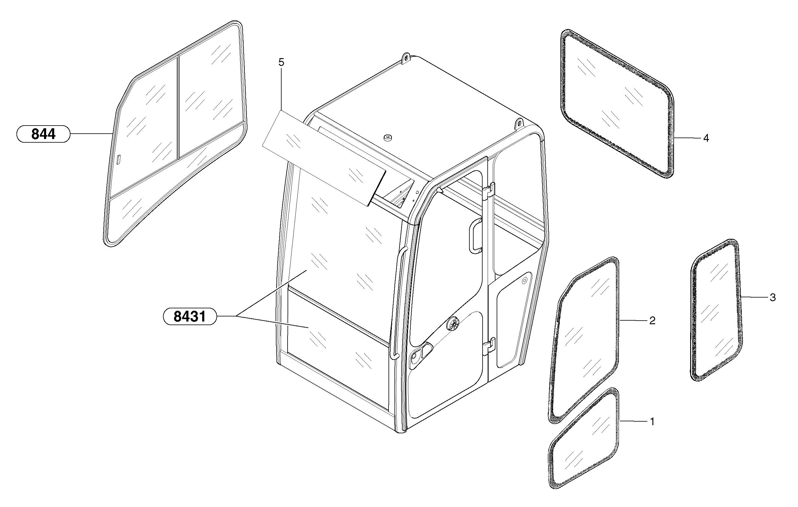 Cab : glass  CAB 20/01/001 - — volvo parts diagram