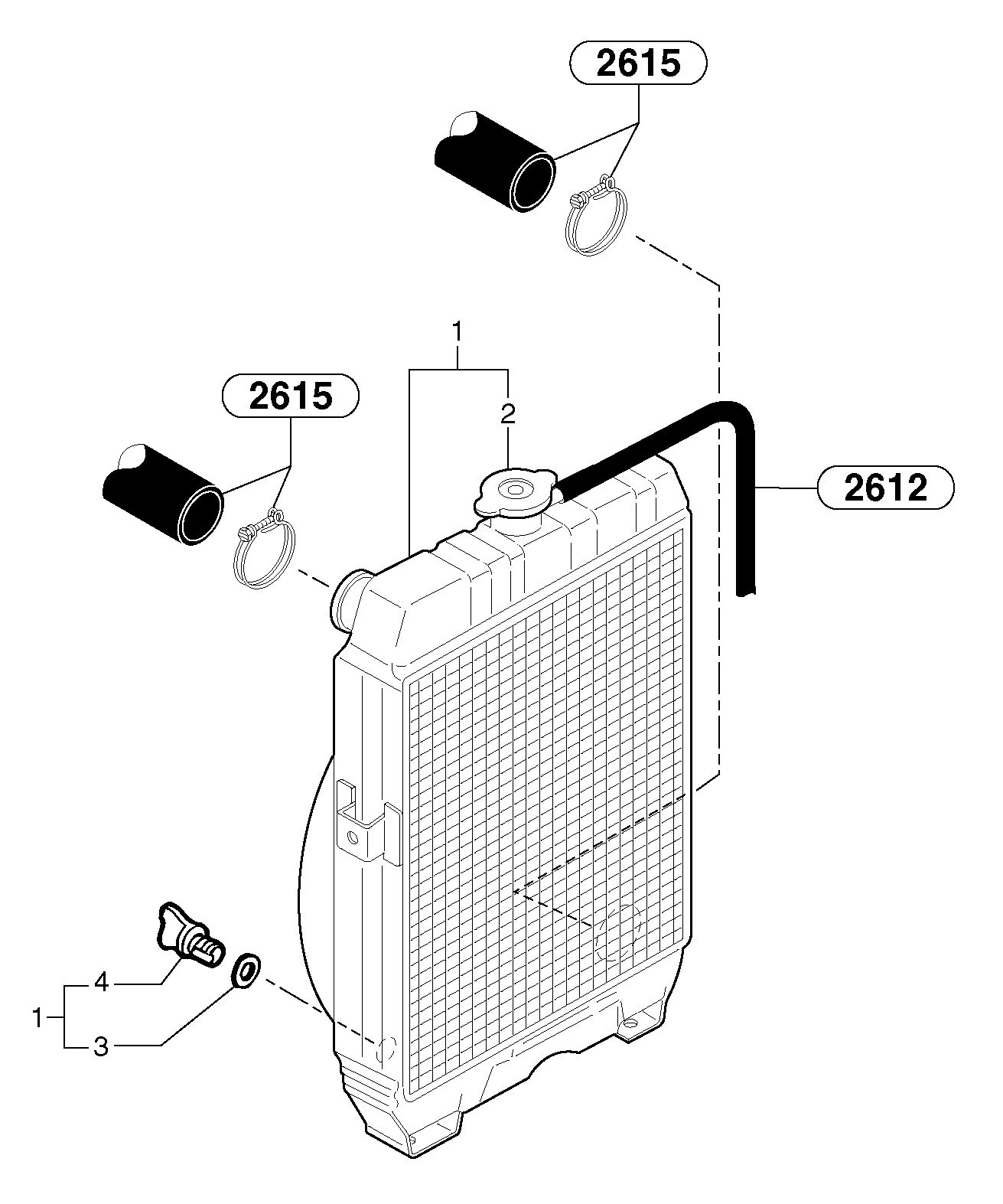 Radiator ( water ) — volvo parts diagram