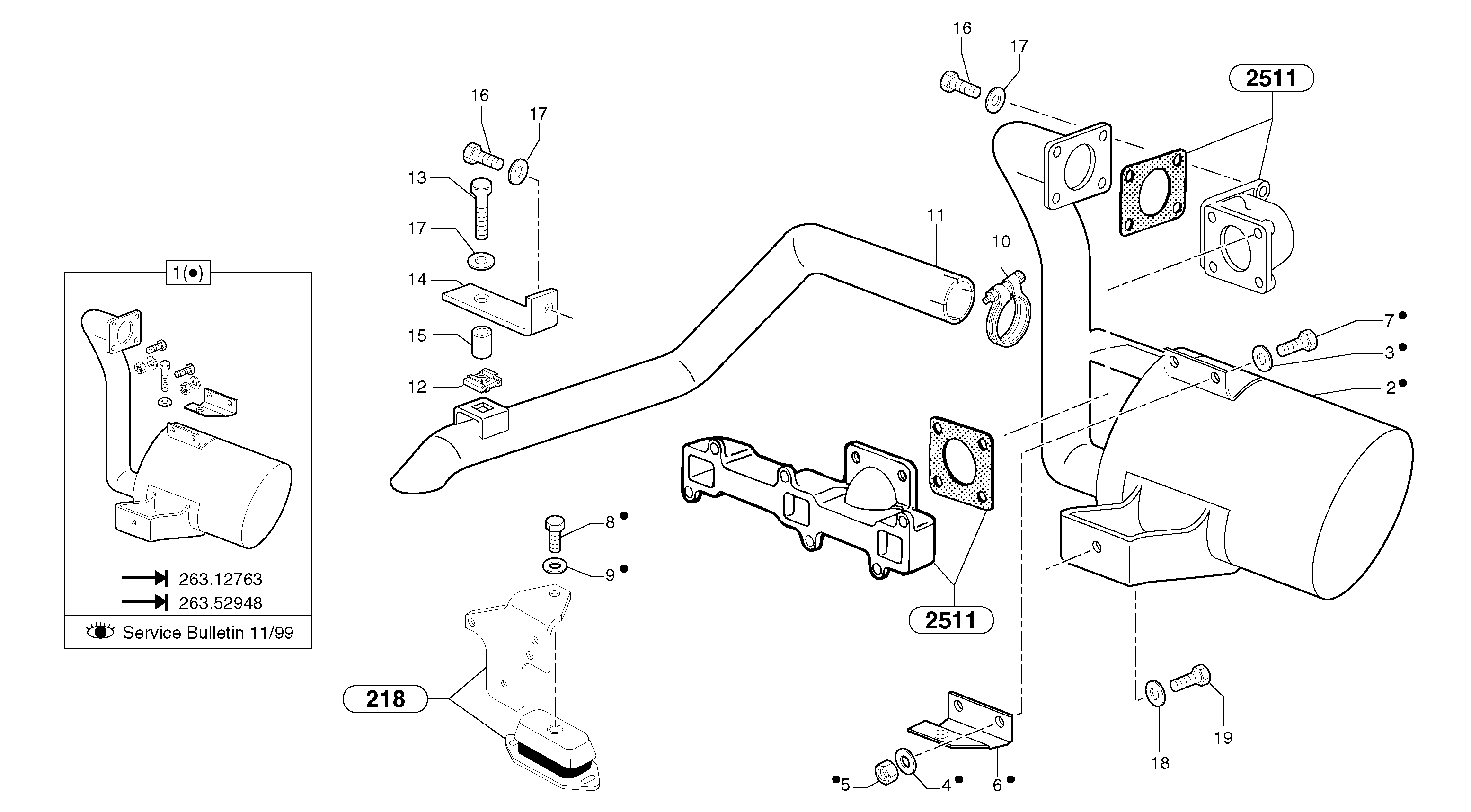 Muffler — volvo parts diagram