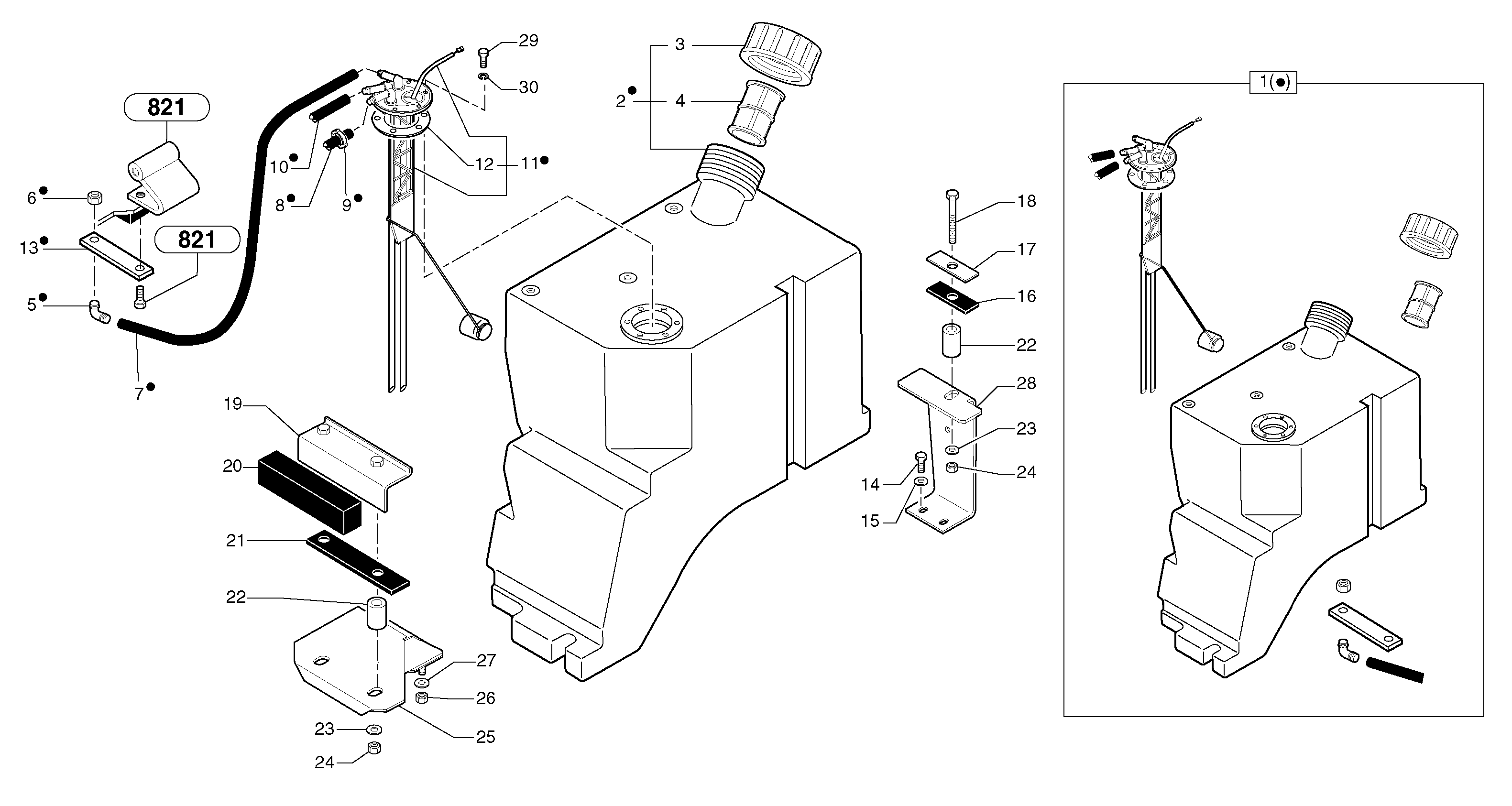 Gas-oil tank — volvo parts diagram
