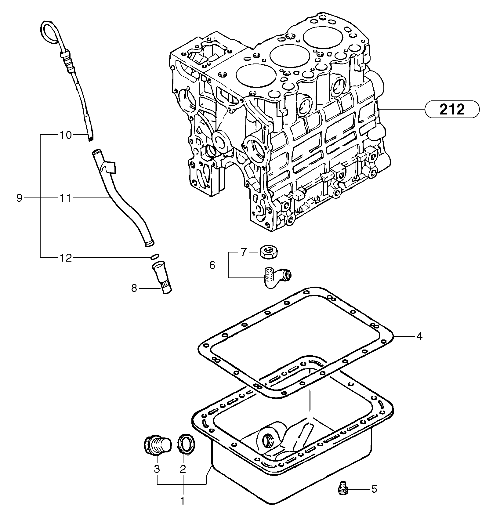 Lubrication oil sump (us)  L3E-W263ESA — volvo parts diagram