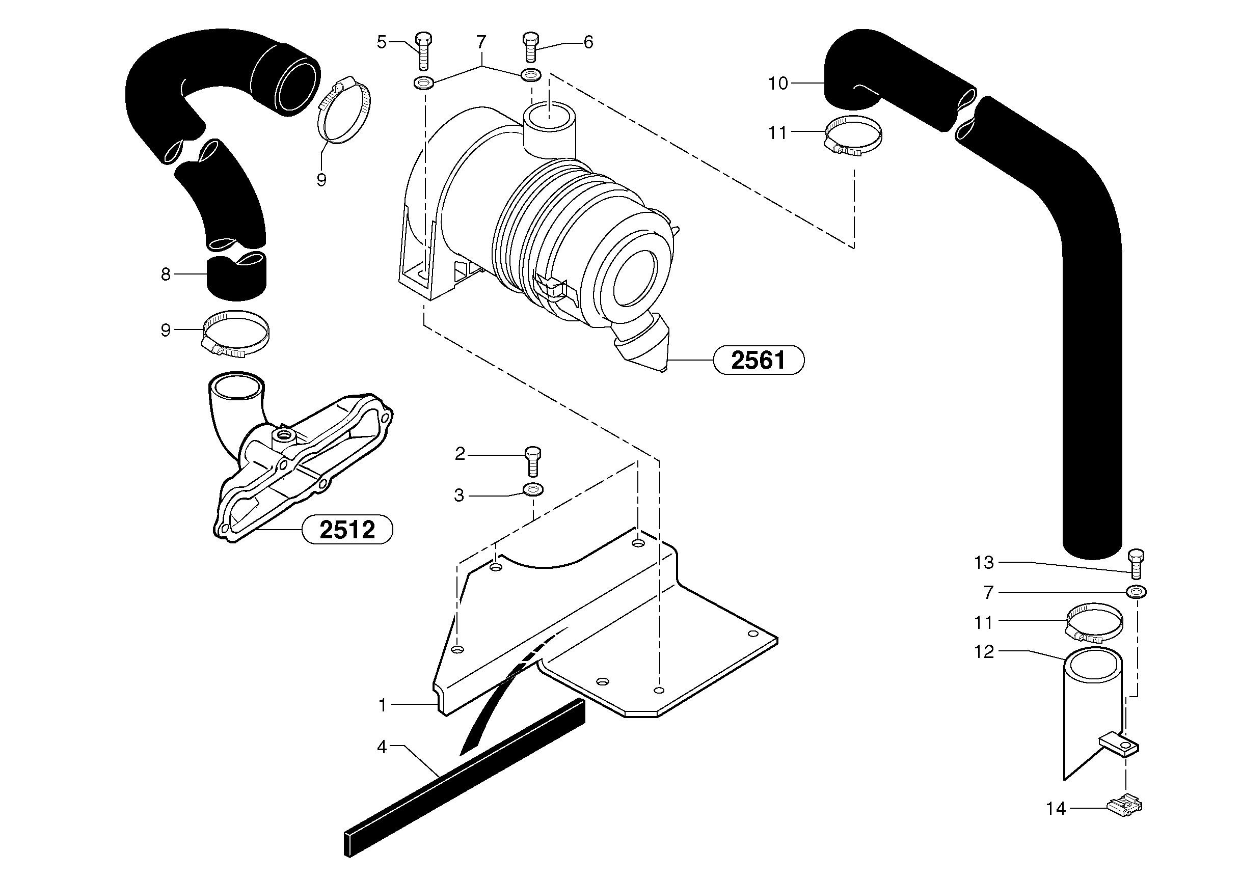 Intake / air filter — volvo parts diagram