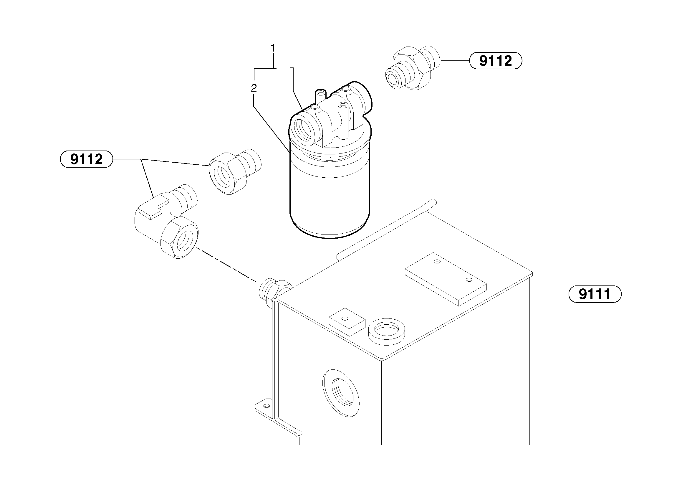 Hydraulic oil filter — volvo parts diagram