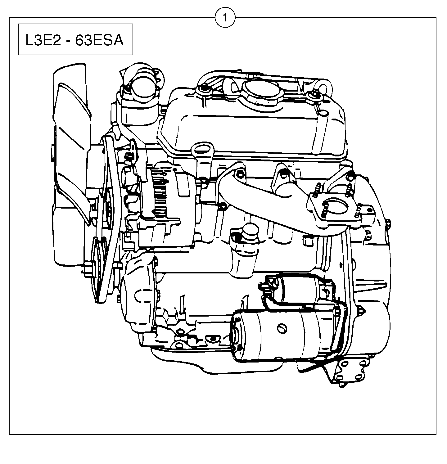 Equipped engine  L3E2-63ESA — volvo parts diagram