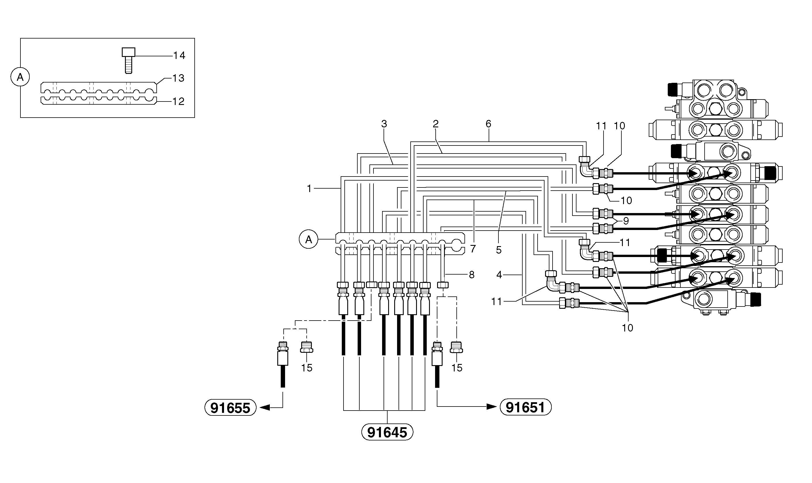 Hydraulic circuit ( platform ) — volvo parts diagram