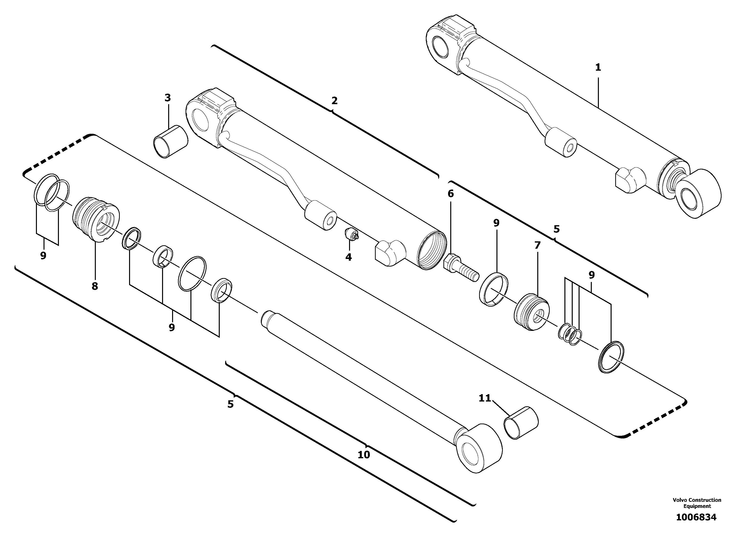 Variable track cylinder — volvo parts diagram