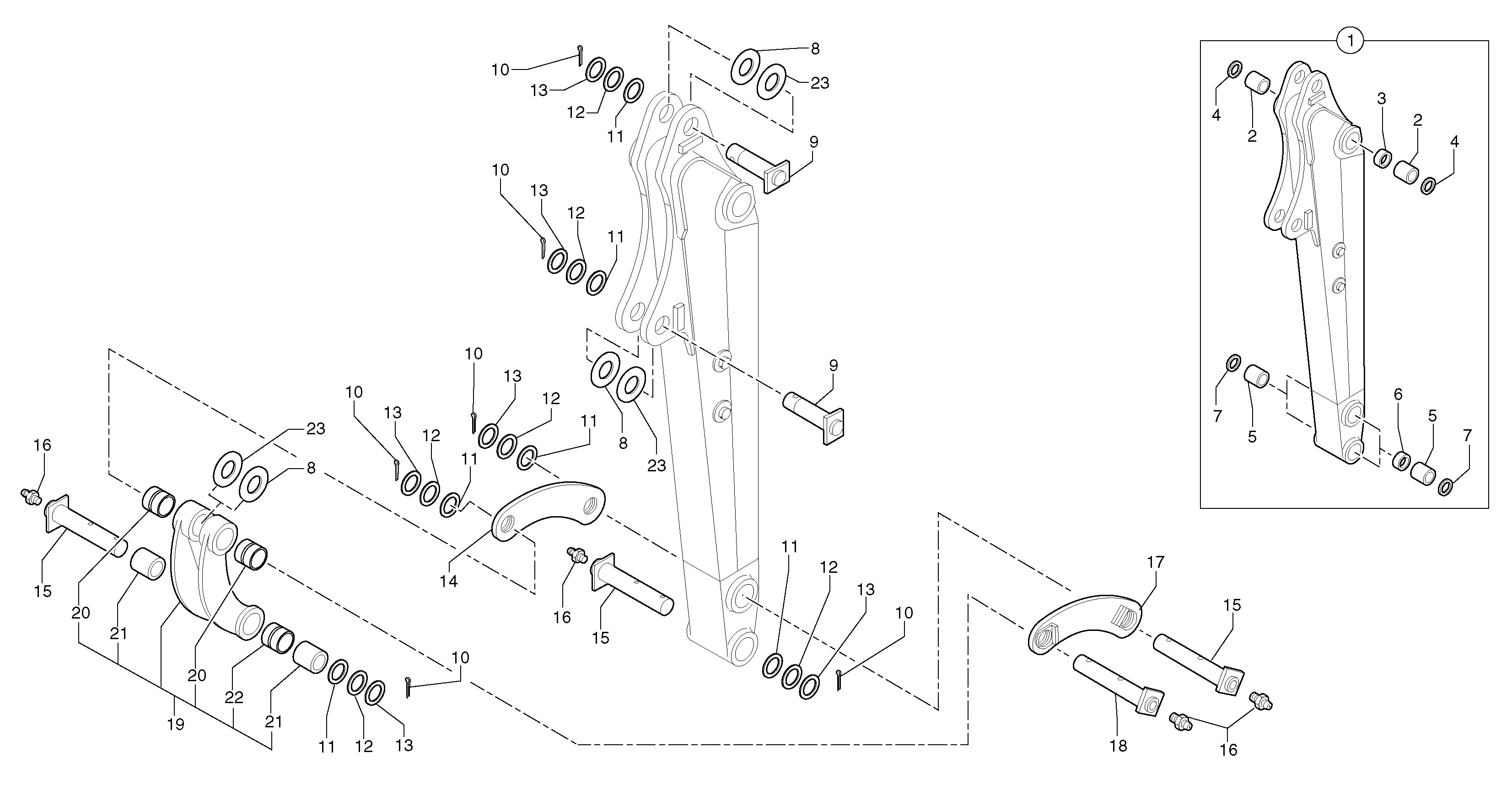 Dipper arm — volvo parts diagram