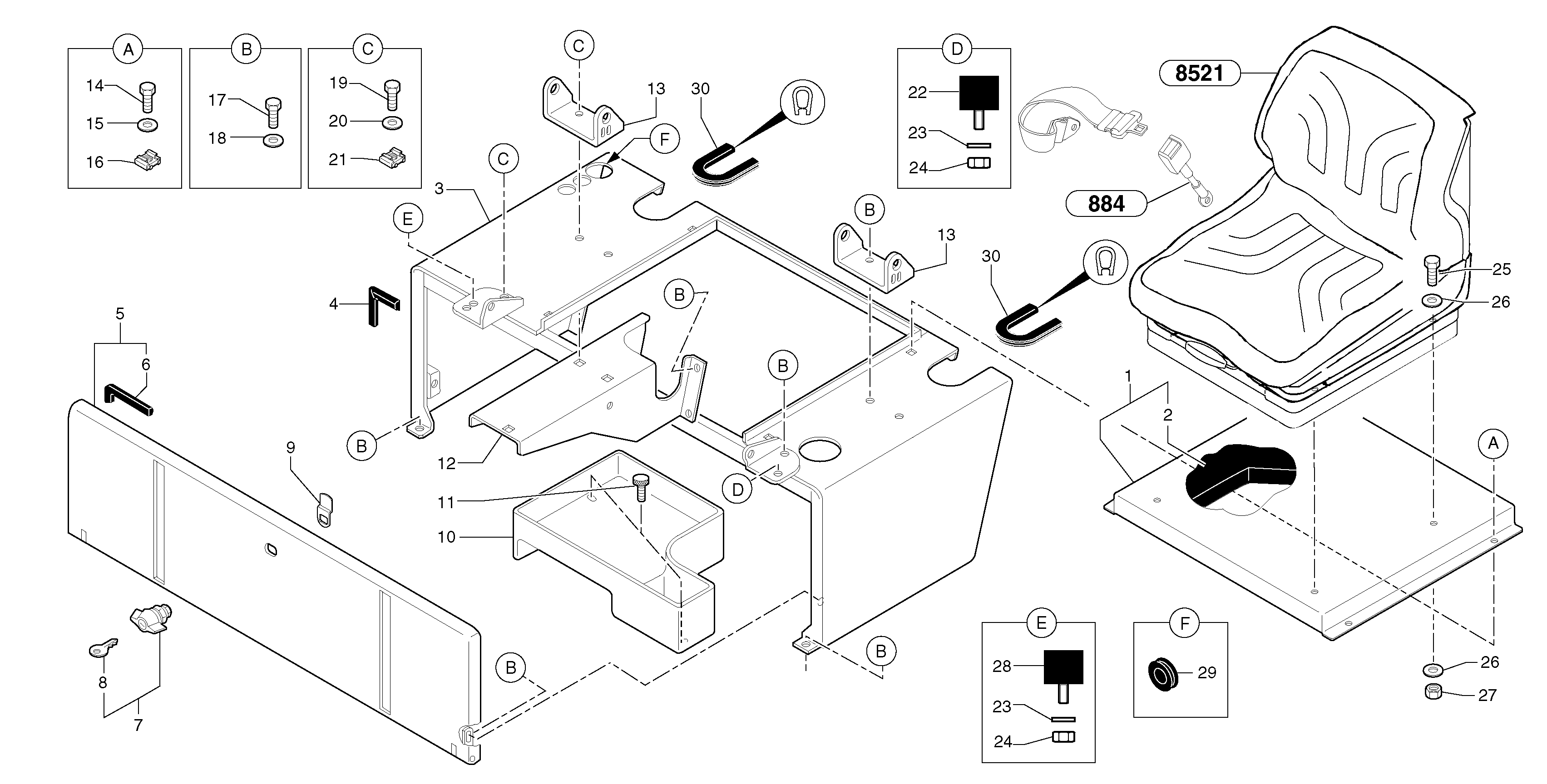 Operator's station : plating / canopy — volvo parts diagram