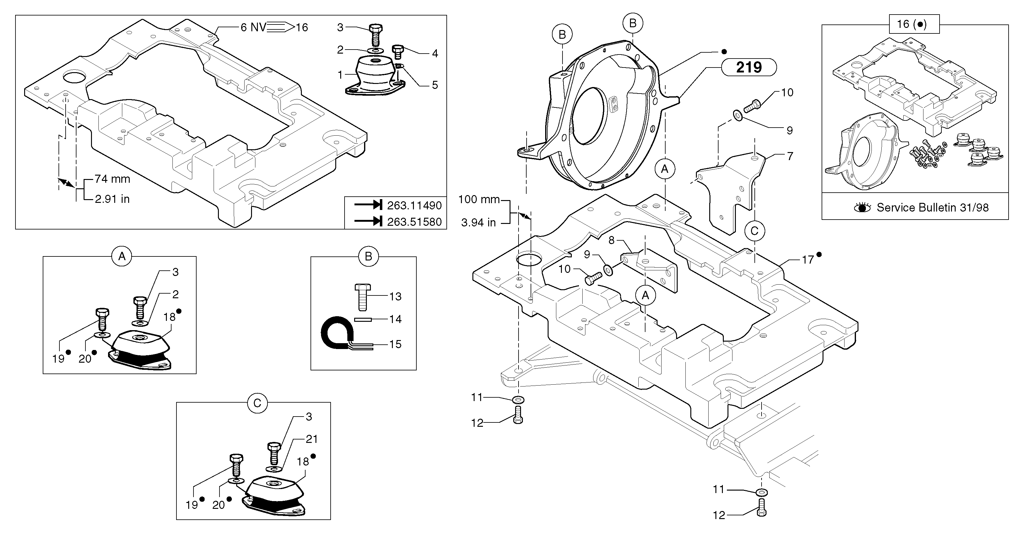 Engine mounts — volvo parts diagram