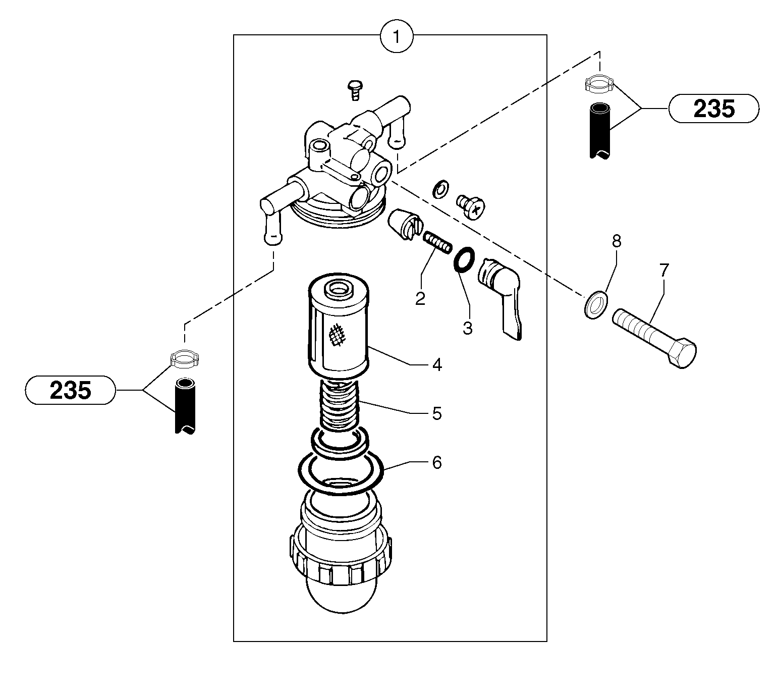 Sediment bowl — volvo parts diagram