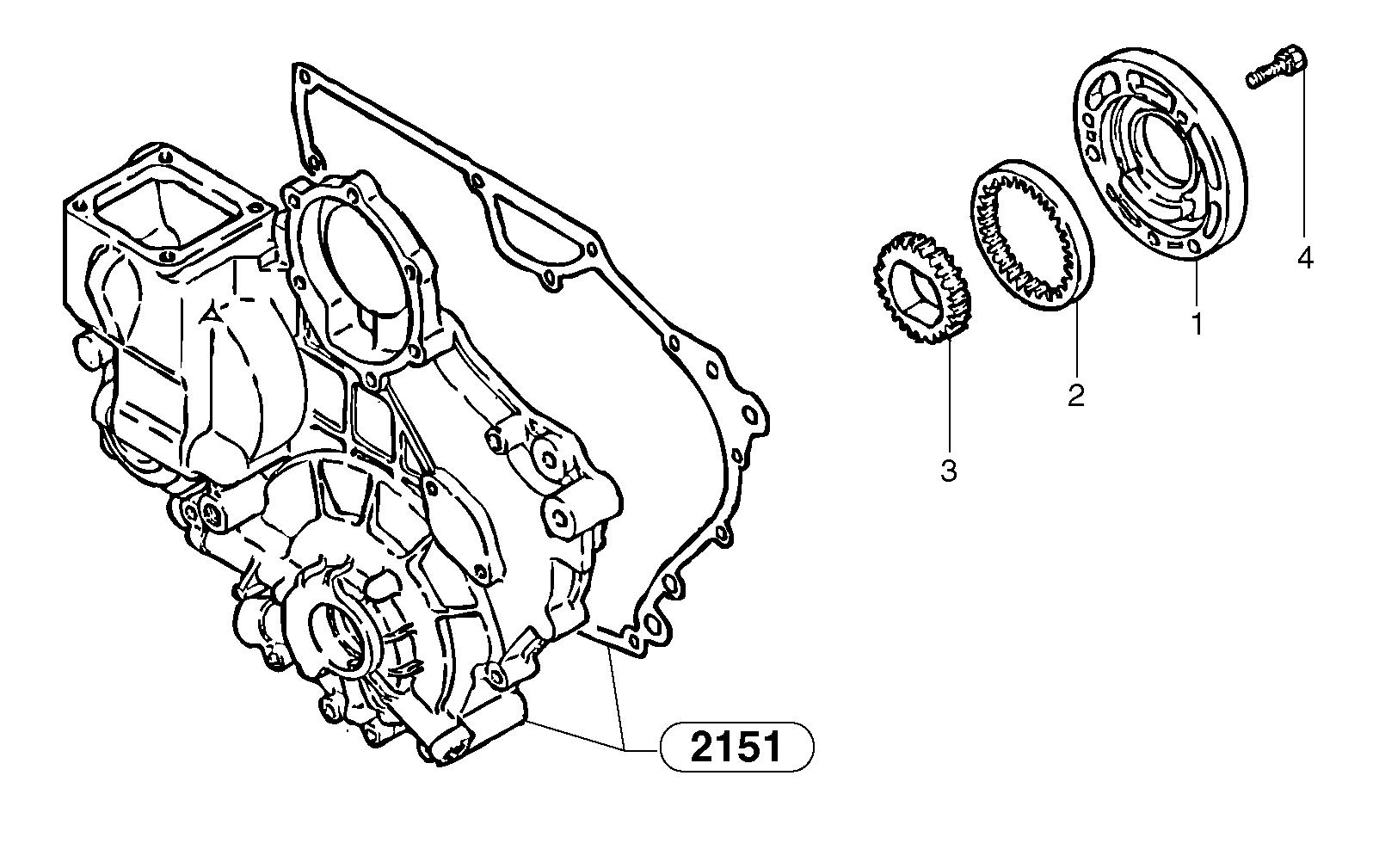 Lubricating oil pump — volvo parts diagram