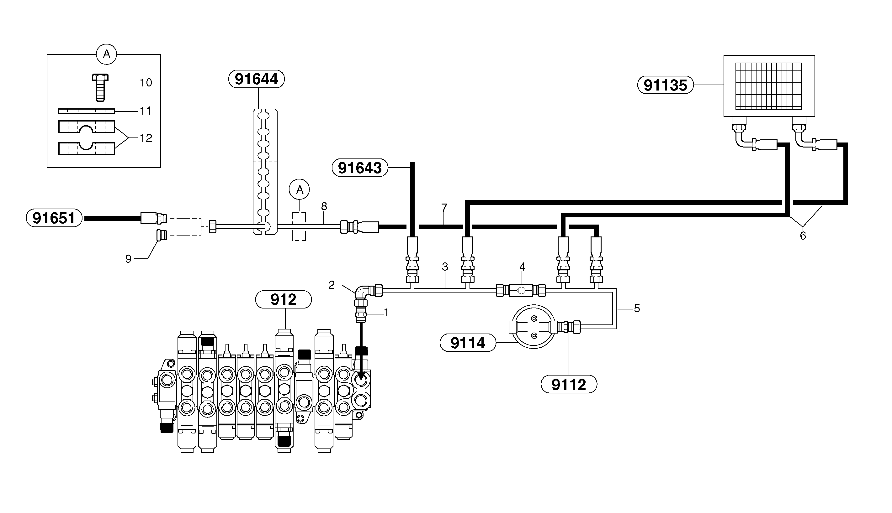Hydr. circuit. ( Oil cooler ) — volvo parts diagram