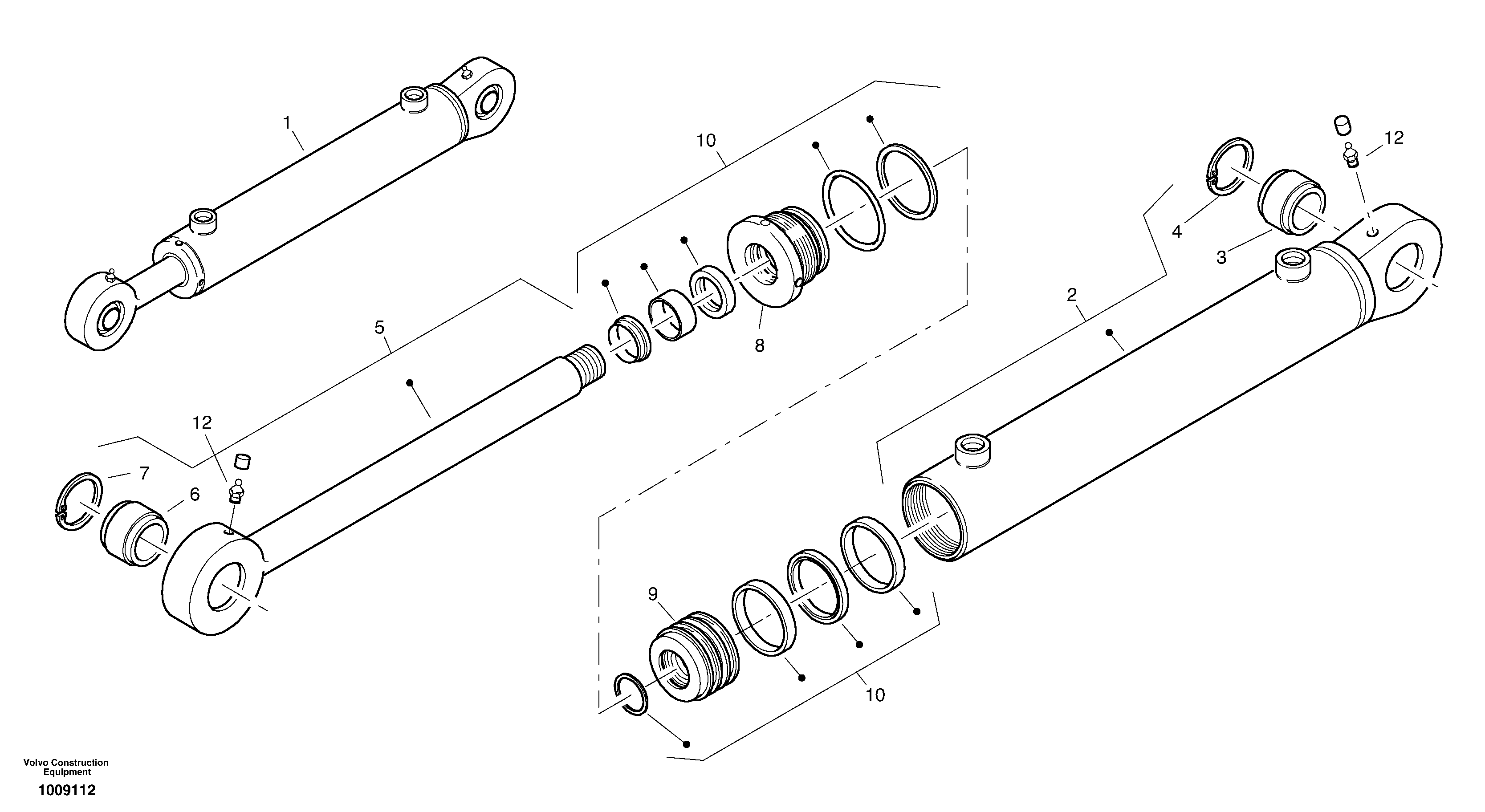 Lift cylinder — volvo parts diagram