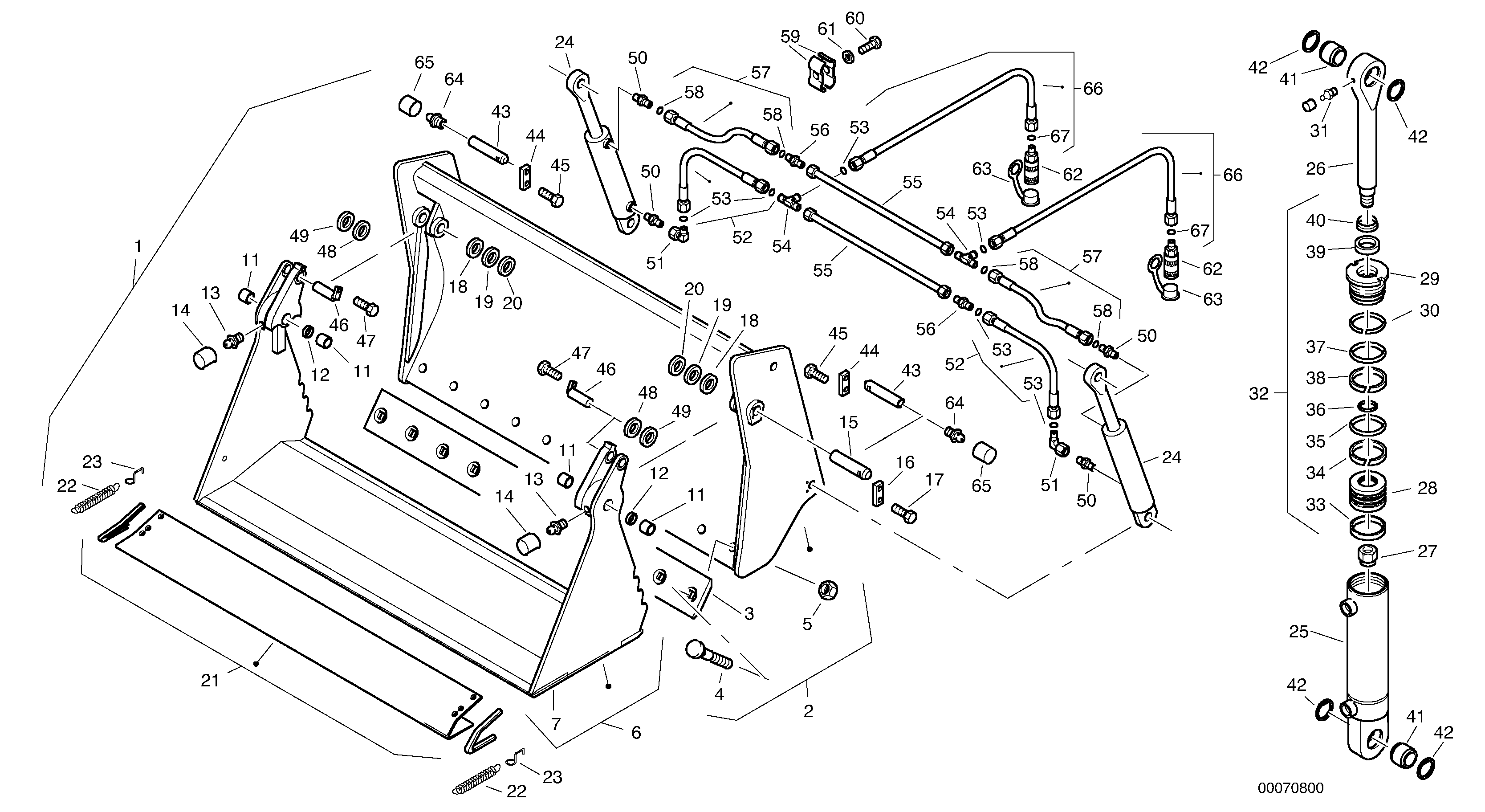 Combined bucket - TPZ without teeth — volvo parts diagram