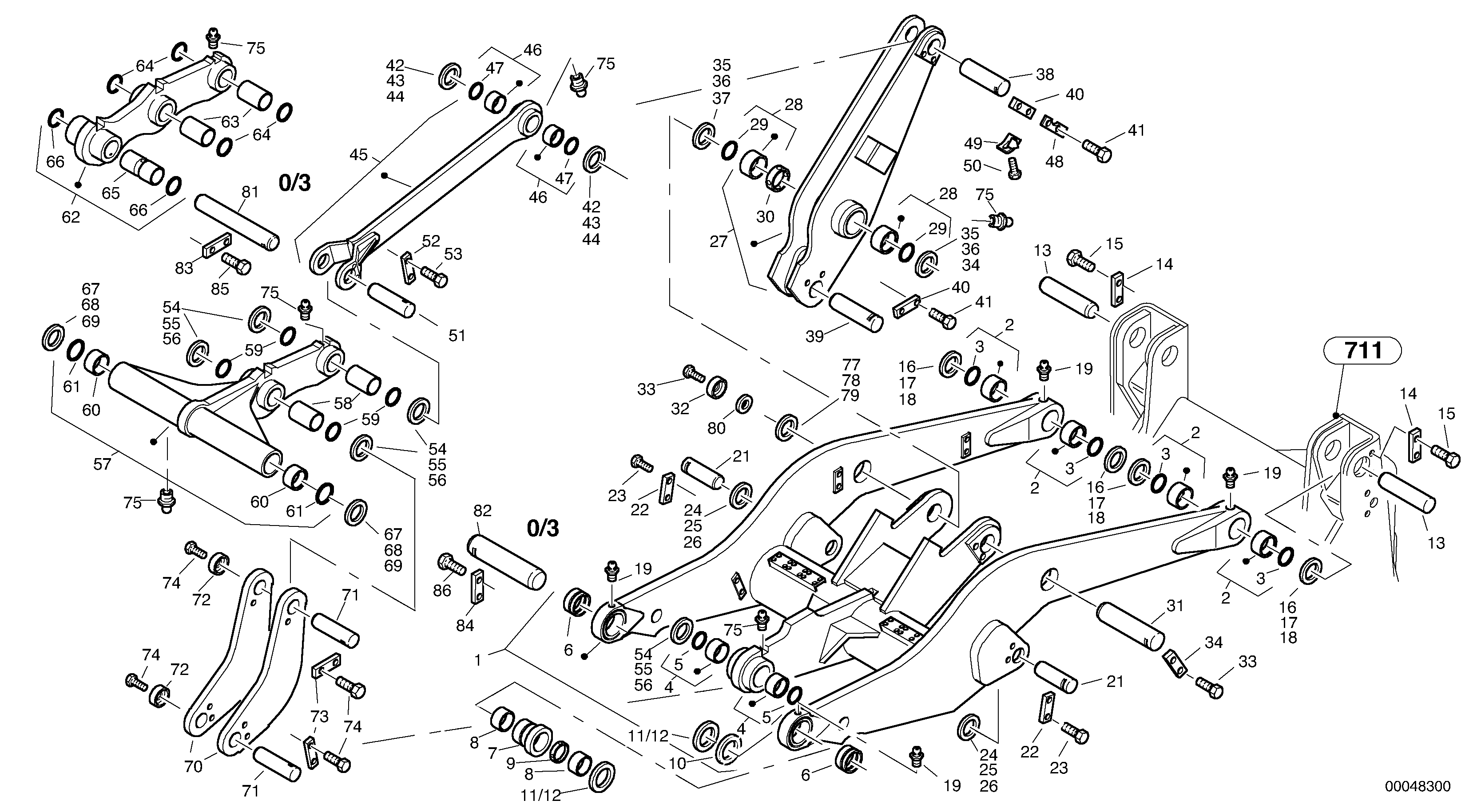 Lift frame — volvo parts diagram