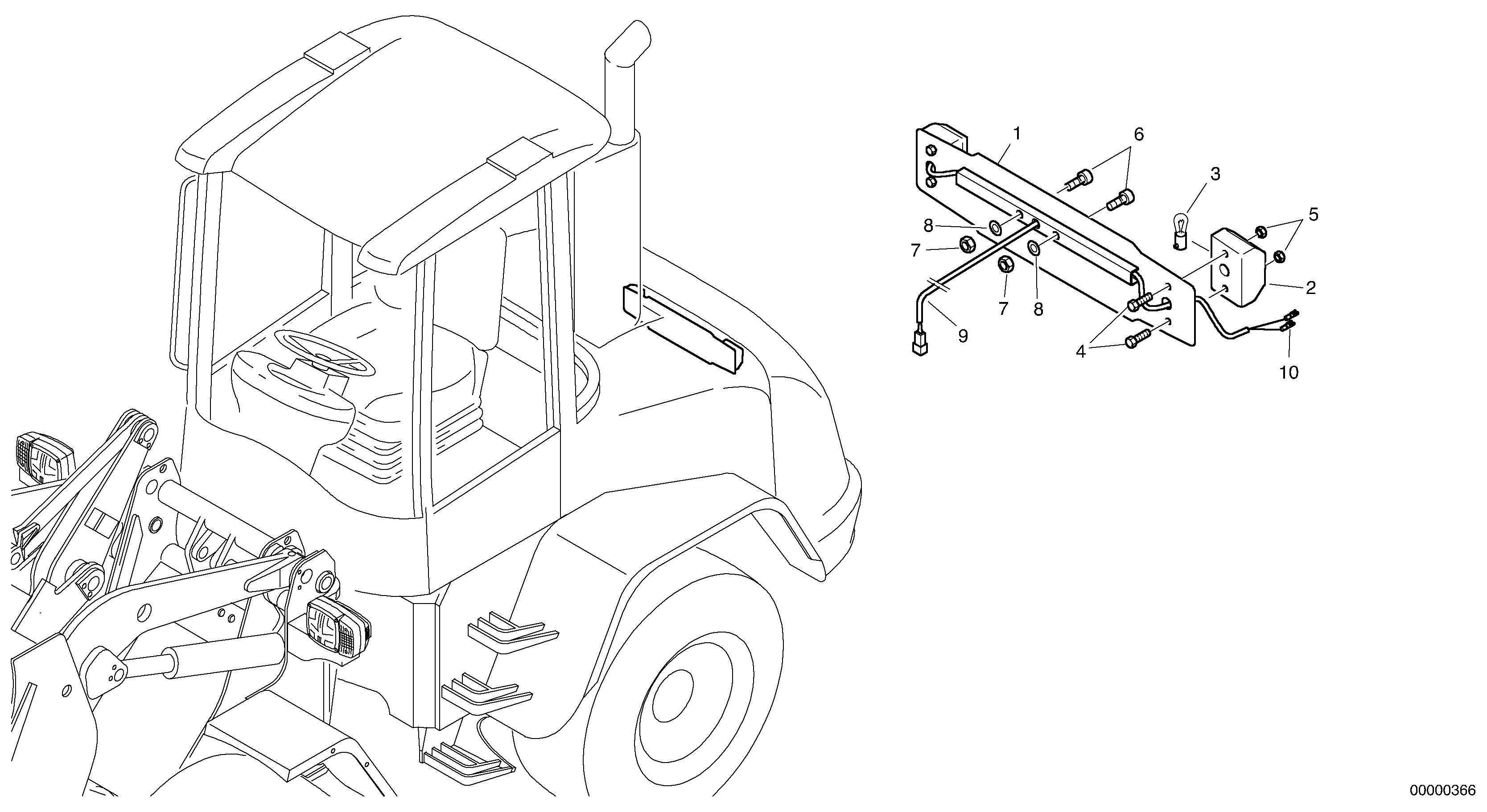 Number plate illumination — volvo parts diagram